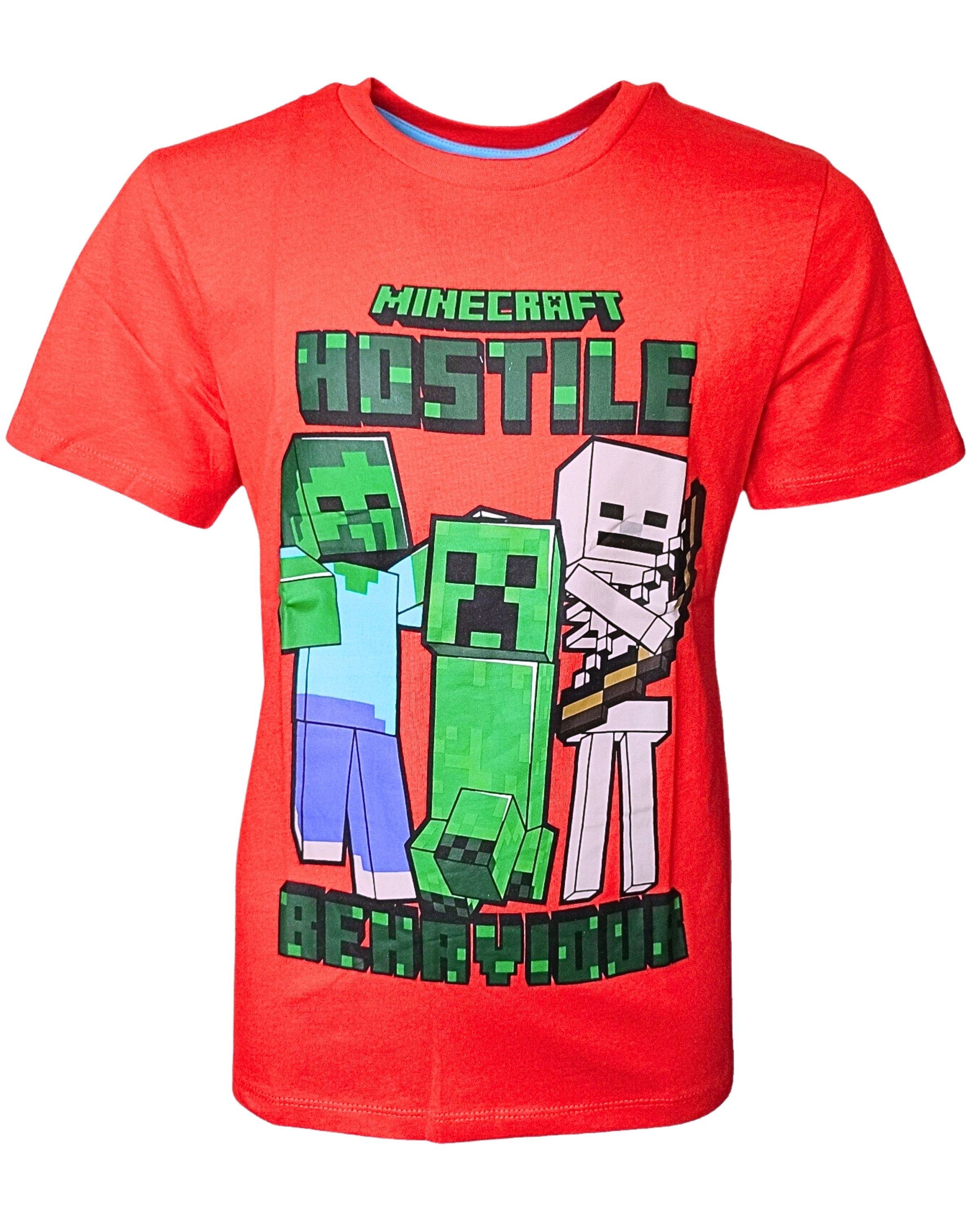 Minecraft T-Shirt Jungen Gamers Shirt Gr. 116-152 cm