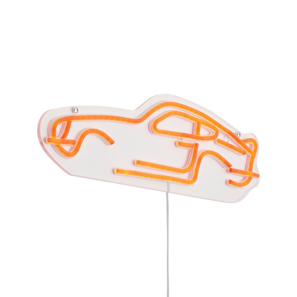 Qazqa Wandleuchte Neon, LED fest integriert, Extra-Warmweiß, QAZQA Wand­leuchte, integrated, Orange, Kunststoff, Design