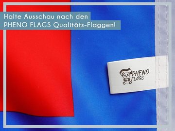 PHENO FLAGS Flagge Piemont Flagge 90 x 150 cm Fahne Italienische Piemontfahne (Hissflagge für Fahnenmast), Inkl. 2 Messing Ösen