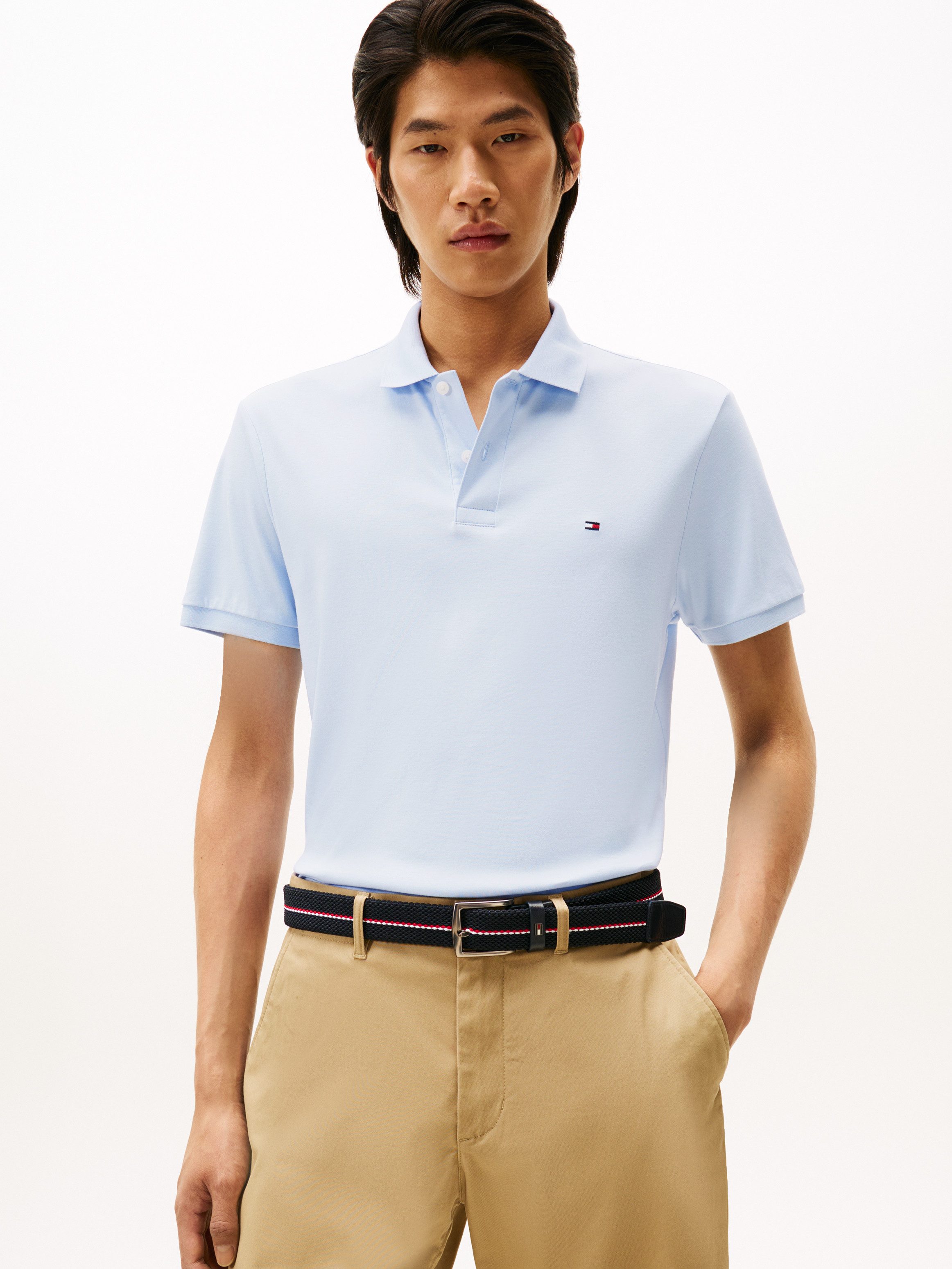 Tommy Hilfiger Poloshirt LIQUID COTTON REGULAR SEASONAL mit Logostickerei günstig online kaufen