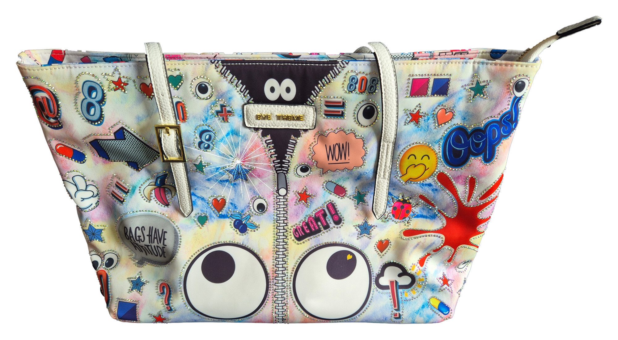 Shopper Designer Shoppertasche Totebag with Big Eyes