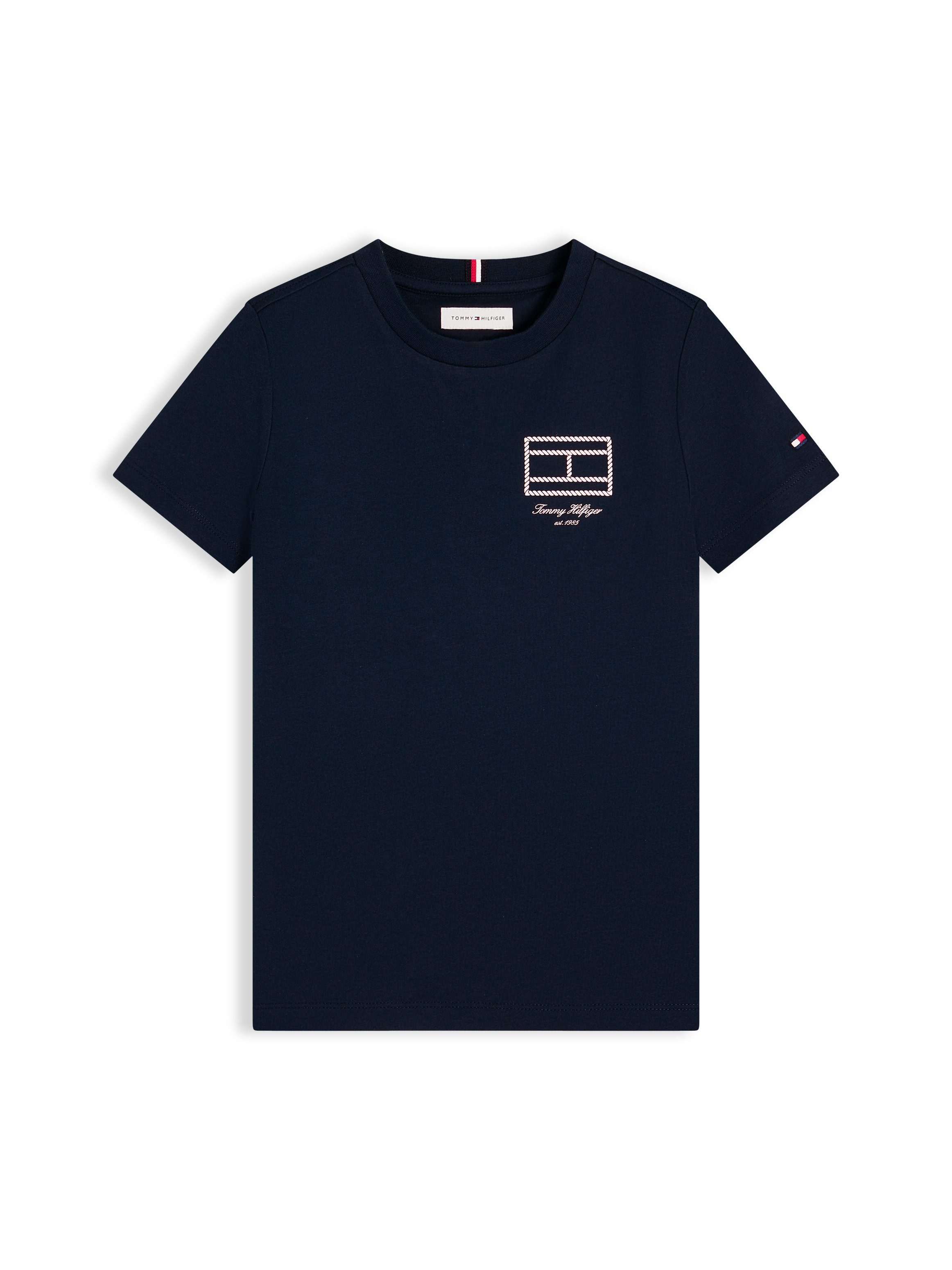 Tommy Hilfiger T-Shirt Rundhalsausschnitt, Regula Fit, reine Baumwolle, Kinder bis 16 Jahre – Bild 5 von 5