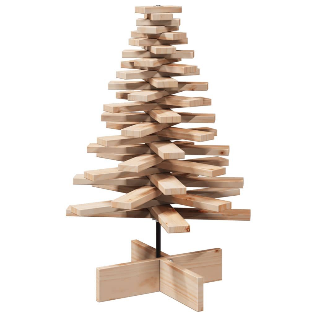 vidaXL Künstlicher Weihnachtsbaum Weihnachtsbaum Holz zum Schmücken 80 cm Massivholz Kiefer