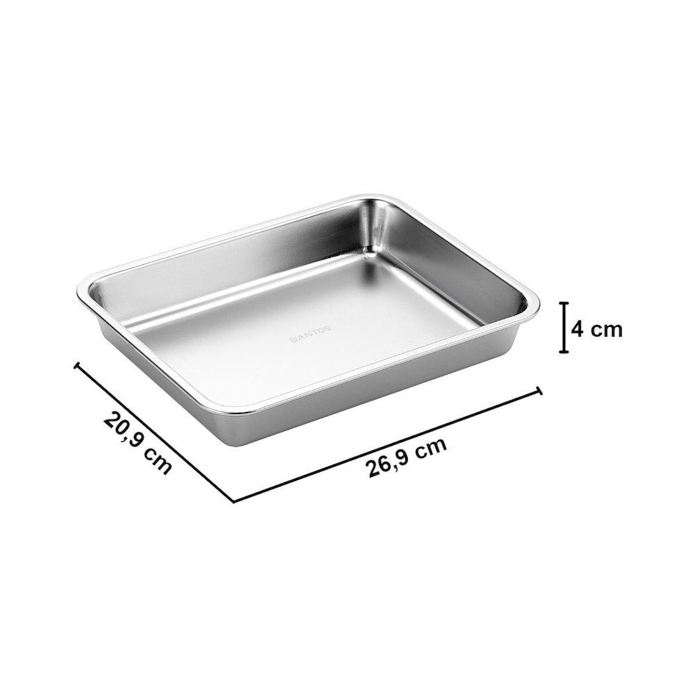 PROREGAL® Grillpfanne Edelstahl Grillschale & Auffangschale, klein