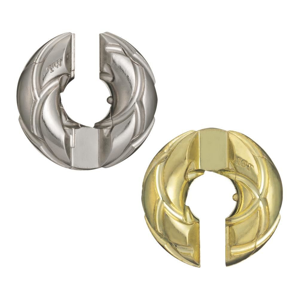 Bartl Spiel Huzzle Cast Twist Metallpuzzle aus Gießzink, Level 4, Cast Twist, Gießzink, Hard-Level, kompakt, Trenn- und Zusammensetzpuzzle