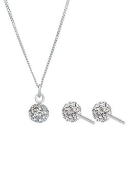 Elli Schmuckset Kugel Kristalle Elegant 925 Silber