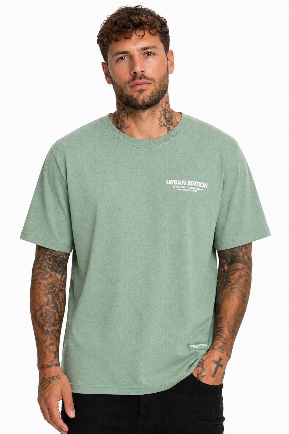 SUBLEVEL T-Shirt Herren Shirt Logo Print schwere Qualität moderner Look Baumwolle, super soft, unifarben, Robuster Stoff