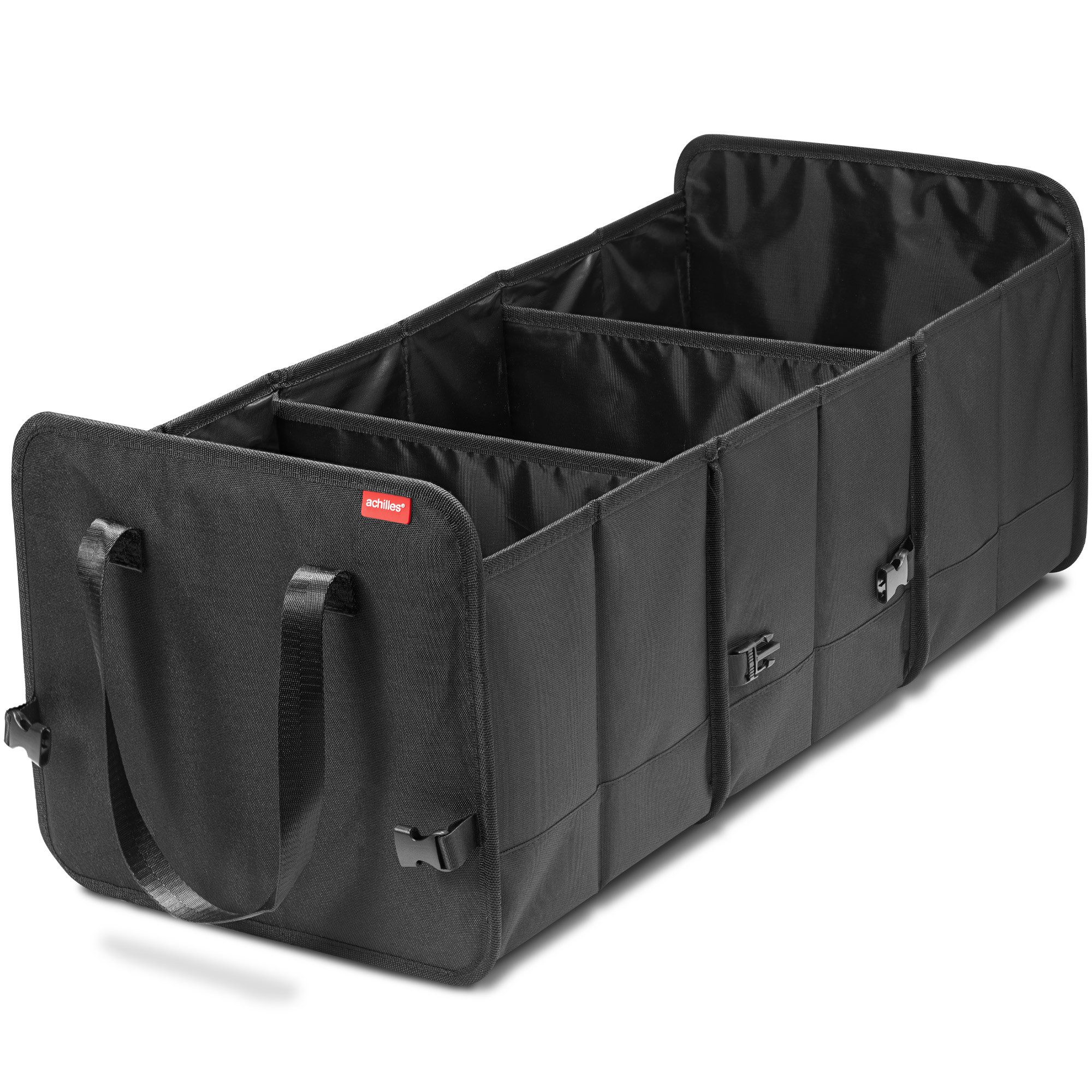 achilles Klappbox Robuste Kofferraumtasche mit Klettbefestigung, 71 l, Faltbarer Auto-Organizer mit Henkel, 74x33x29 cm