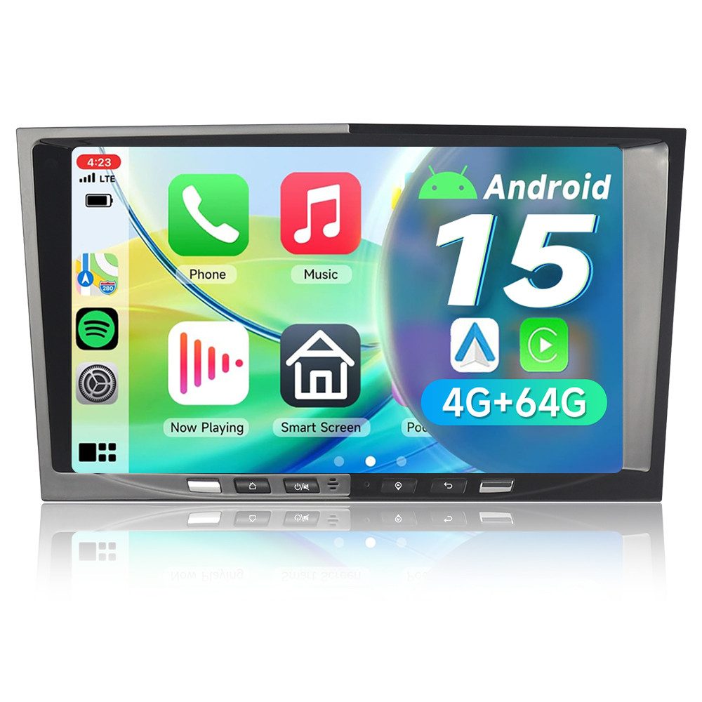 A-Sure 8 Core 4+64G Android 15 Carplay GPS Für Opel Corsa D C Astra H Vectra Autoradio (Digitalradio (DAB), Carplay Android Auto Bluetooth EQ USB GPS Navi WIFI Touchscreen)