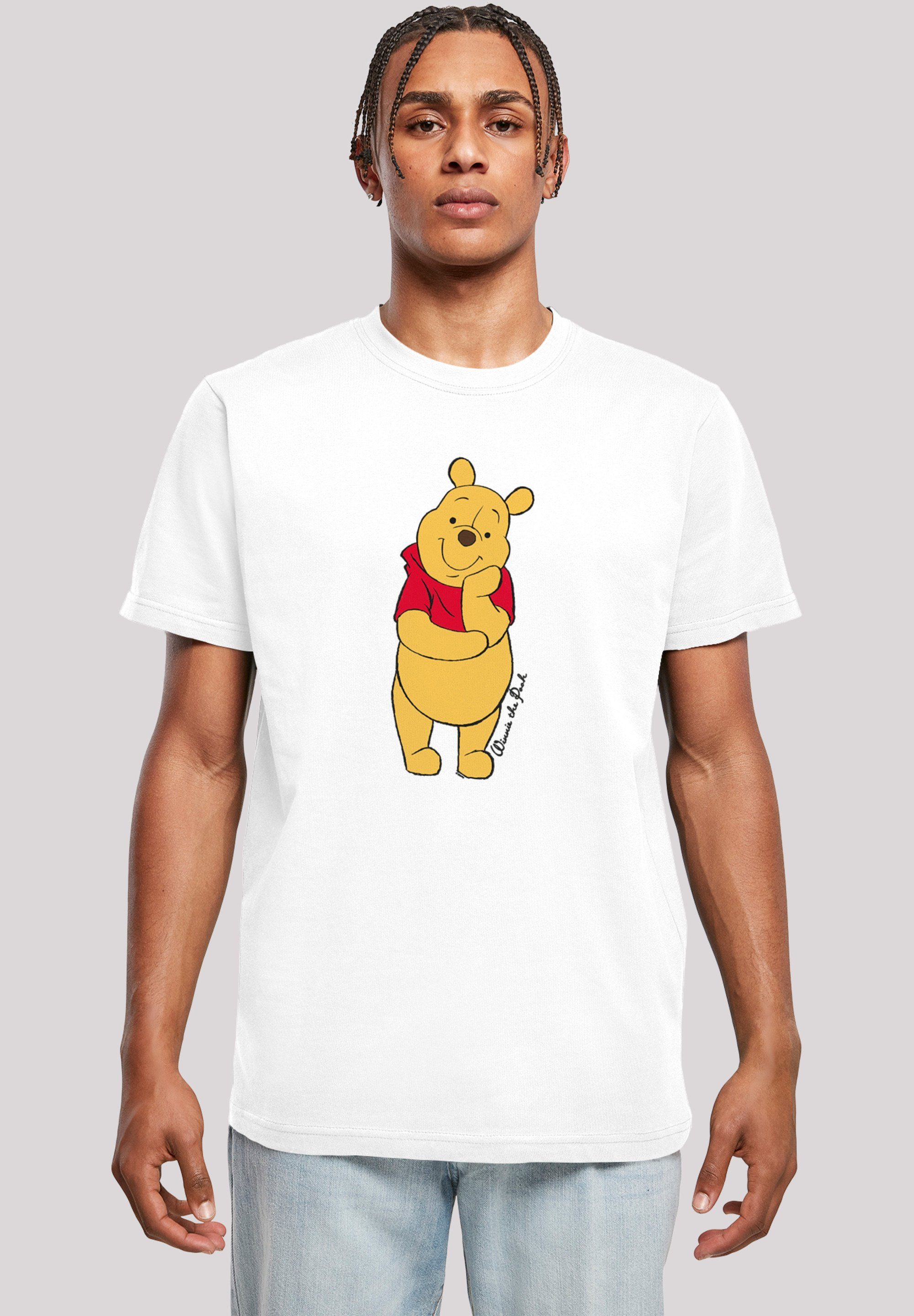 F4NT4STIC Herren,Premium Classic Merch,Regular-Fit,Basic,Bedruckt T-Shirt weiß Disney The Winnie Pooh