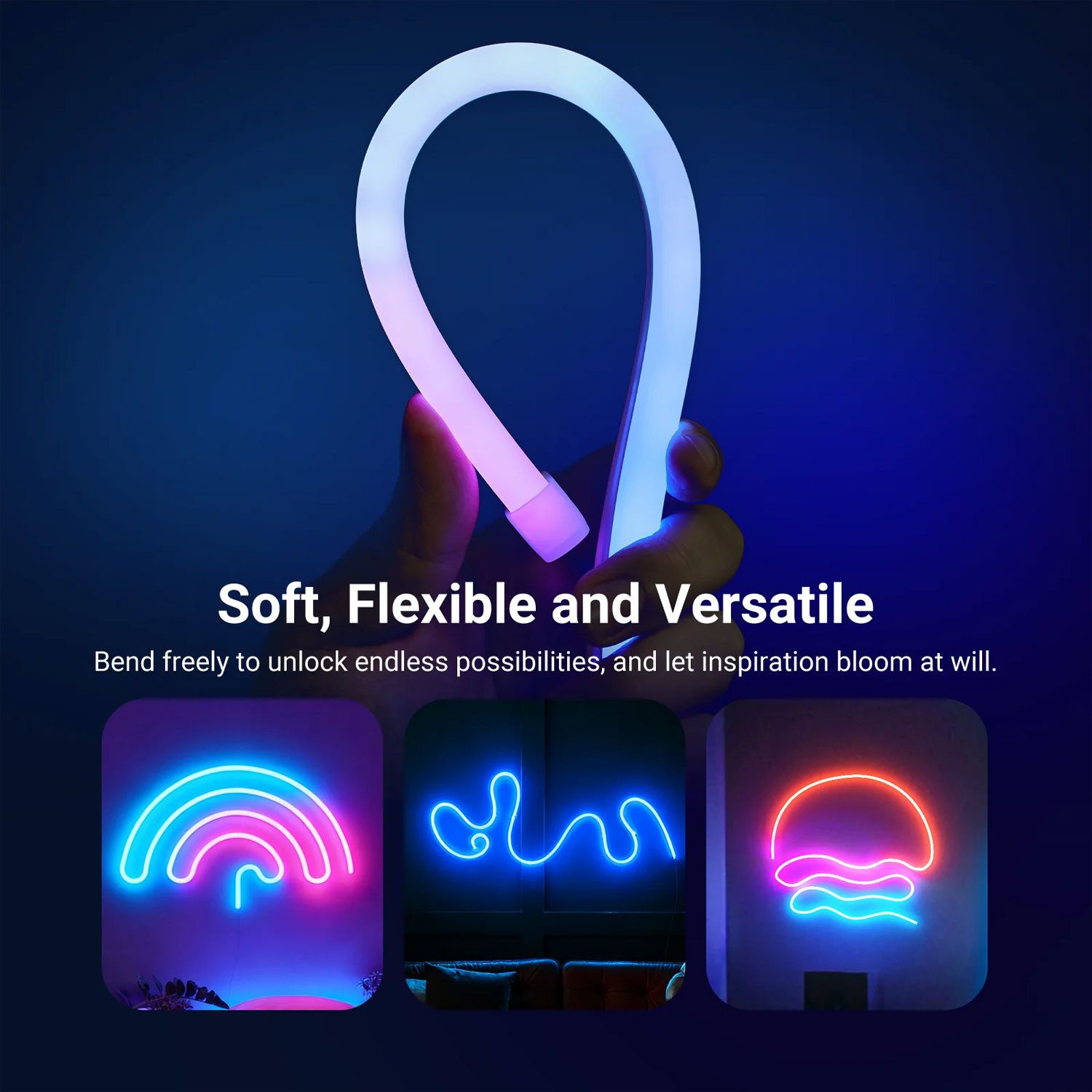 Neewer LED-Streifen Neewer LED-Band NS02 formbarer LED-Streifen mit App-Steuerung 5m, 5m langer LED-Streifen