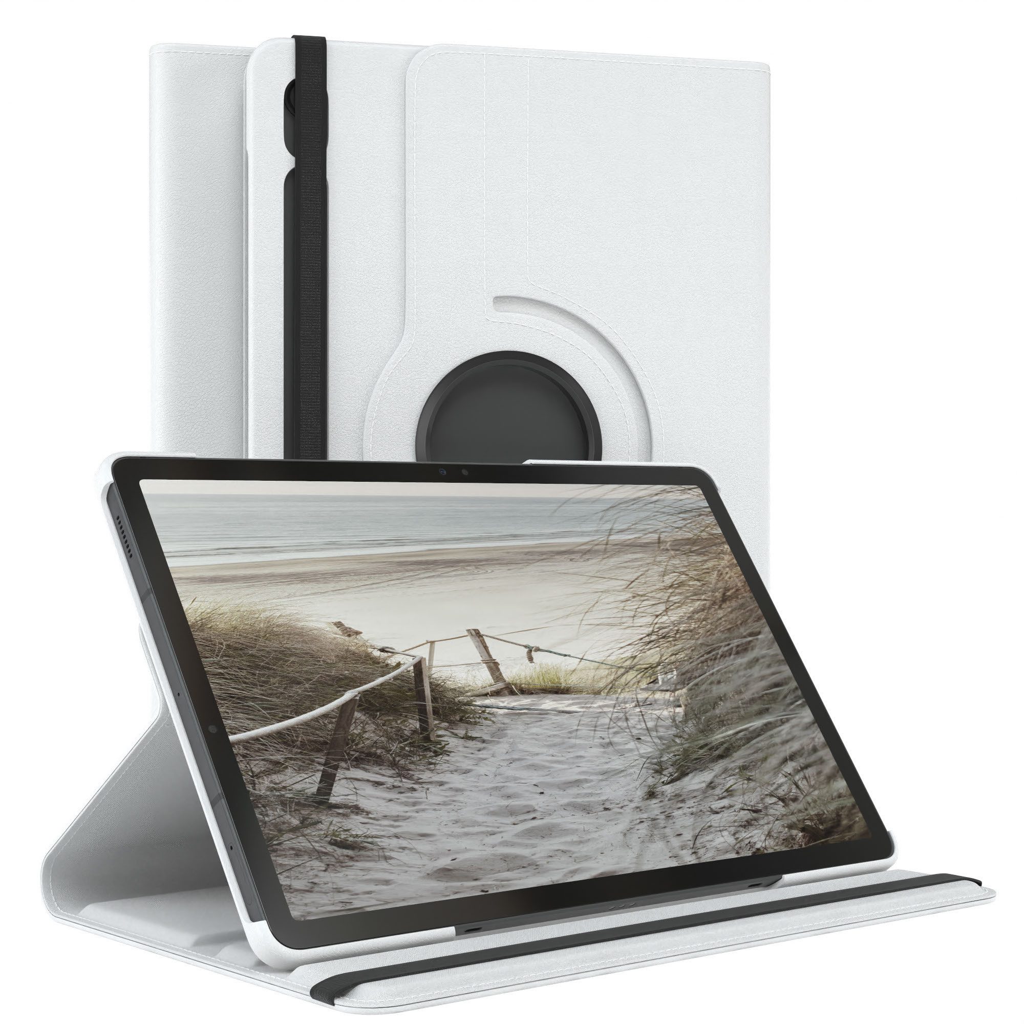 EAZY CASE Tablet-Hülle Rotationcase für Samsung Galaxy Tab S10 Lite 10,9 Zoll, Tablet Schutzhülle kratzfest stoßfest drehbar 360 Grad Weiß