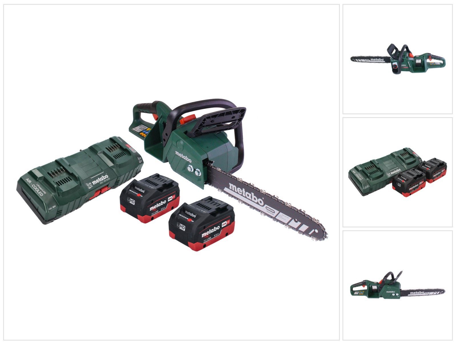 metabo Benzin-Kettensäge MS 36-18 LTX BL 40 Akku Kettensäge 36 V (2x 18 V) 40 cm 22 m/s Brus
