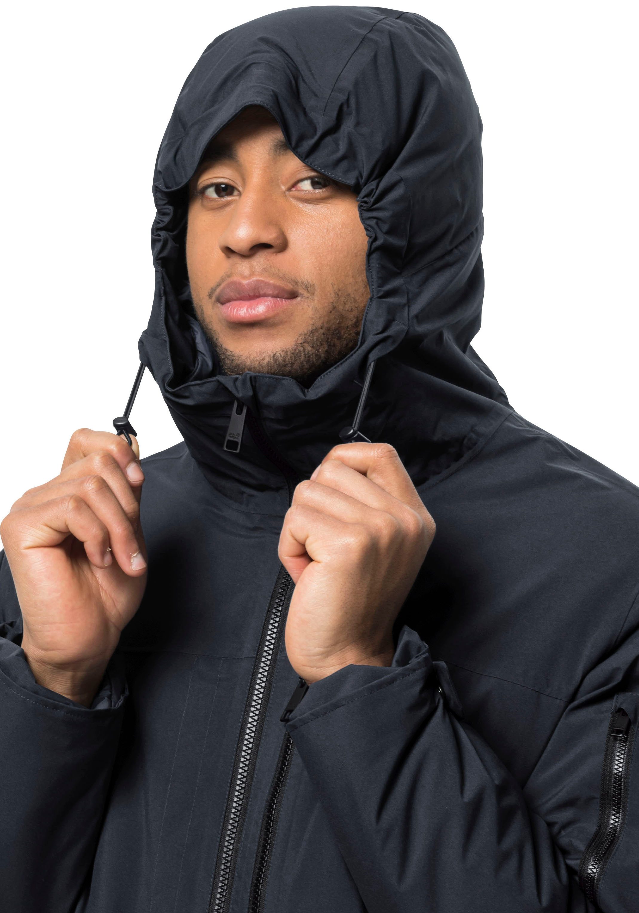 Jack Wolfskin Funktionsparka KOENIGSBAU mit Brusttasche und Ärmeltasche, atmungsaktiv, wasserdicht, winddicht