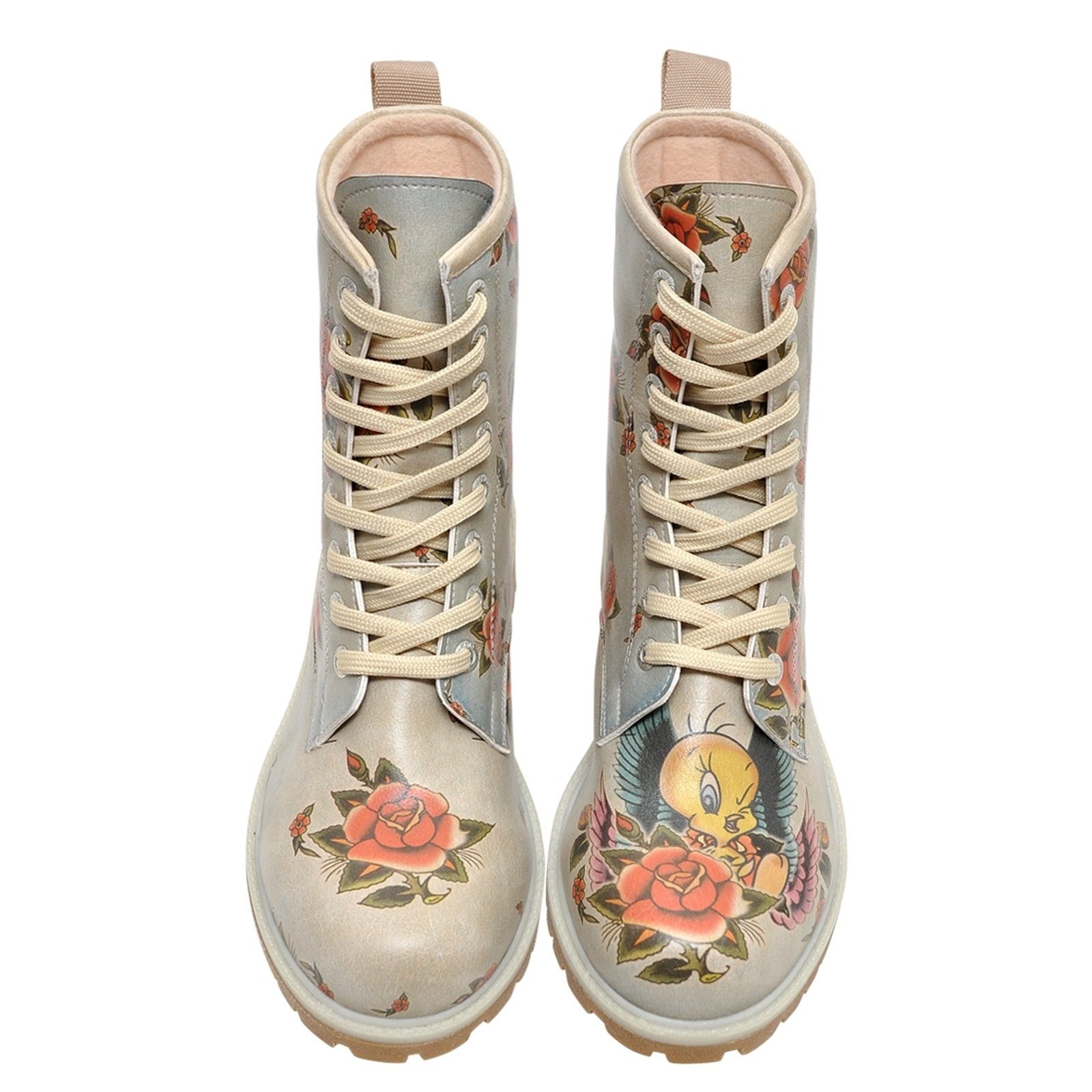 with Roses DOGO Tweety Schnürboots Vegan