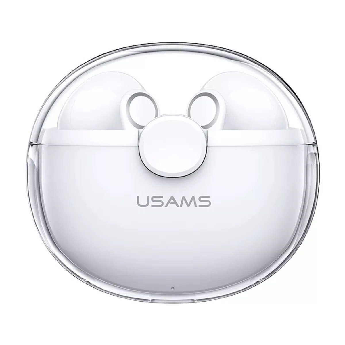USAMS BU12 TWS BT 5.1 In-Ear Kabellos Ohrhörer mit Mikrofon Ladebox Bluetooth-Kopfhörer (Bluetooth 5.1, Touch Control, Bluetooth, für Smartphome, Apple, Samsung, Huawei, LG usw) Weiß
