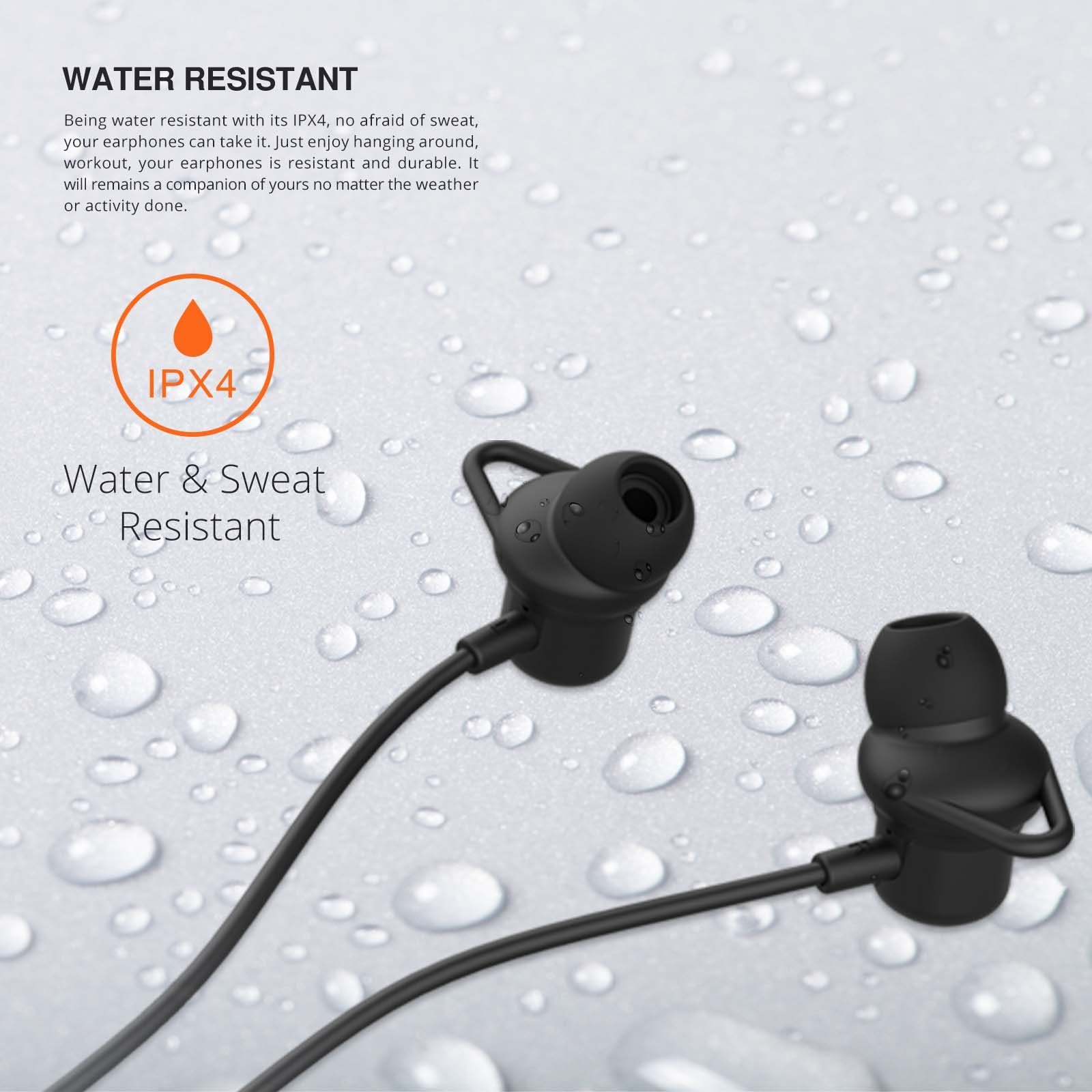 Bluetooth) RIVERSONG W Bluetooth, und wasserdicht Headphones, (Stereo wireless Ohrhörer Nackenband A2DP Stream In-Ear-Kopfhörer mit Headset, staubdicht, IPX4