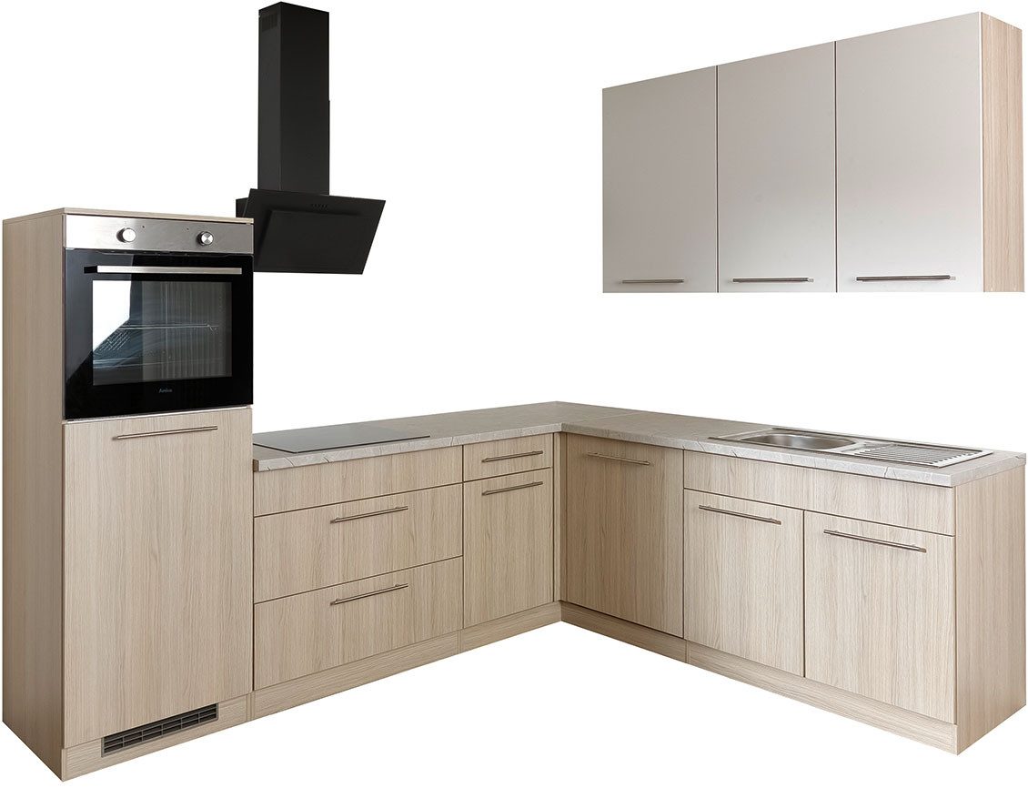 wiho Küchen Winkelküche Filo, wahlweise mit E-Geräten, Stellbreite 260/220 cm