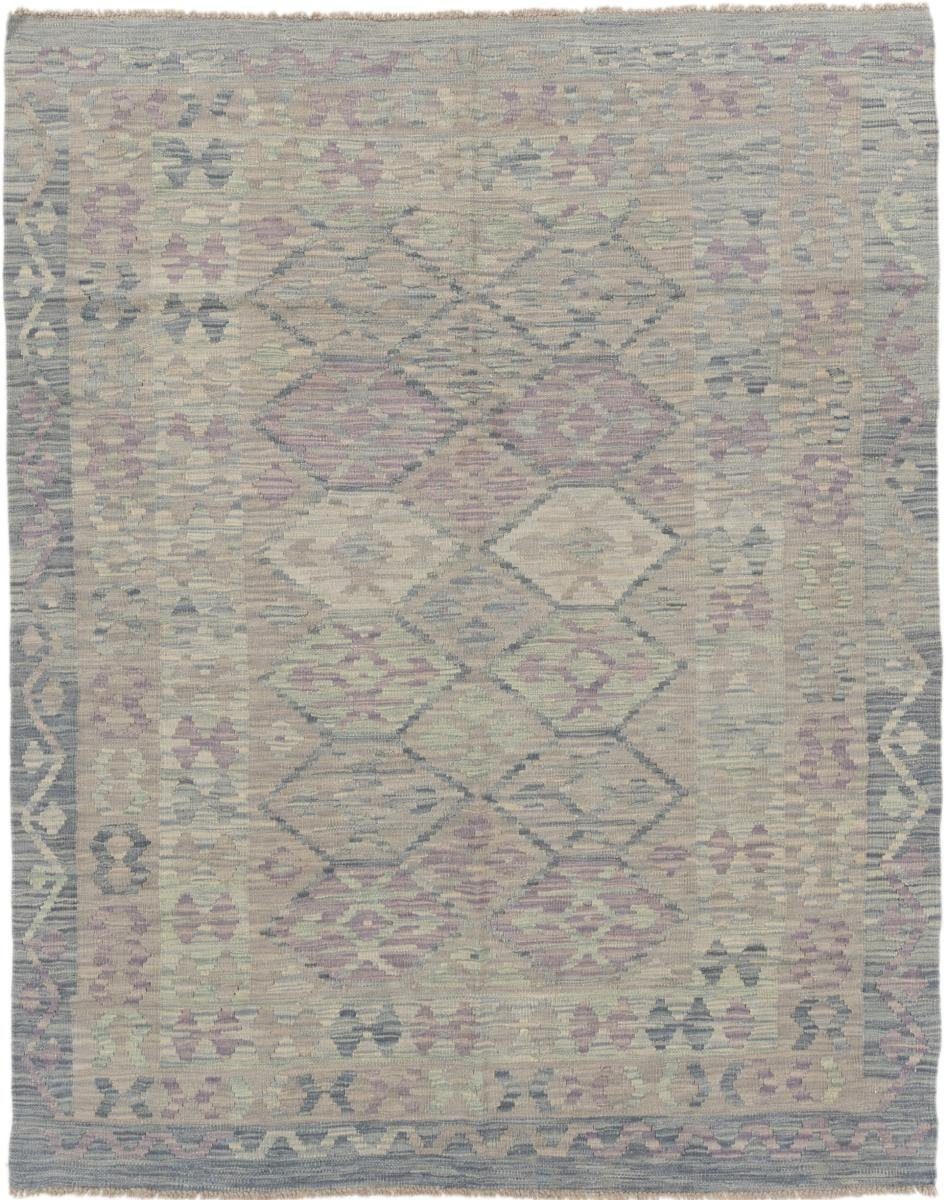 Orientteppich Kelim Afghan 155x194 Handgewebter Orientteppich, Nain Trading, rechteckig, Höhe: 3 mm