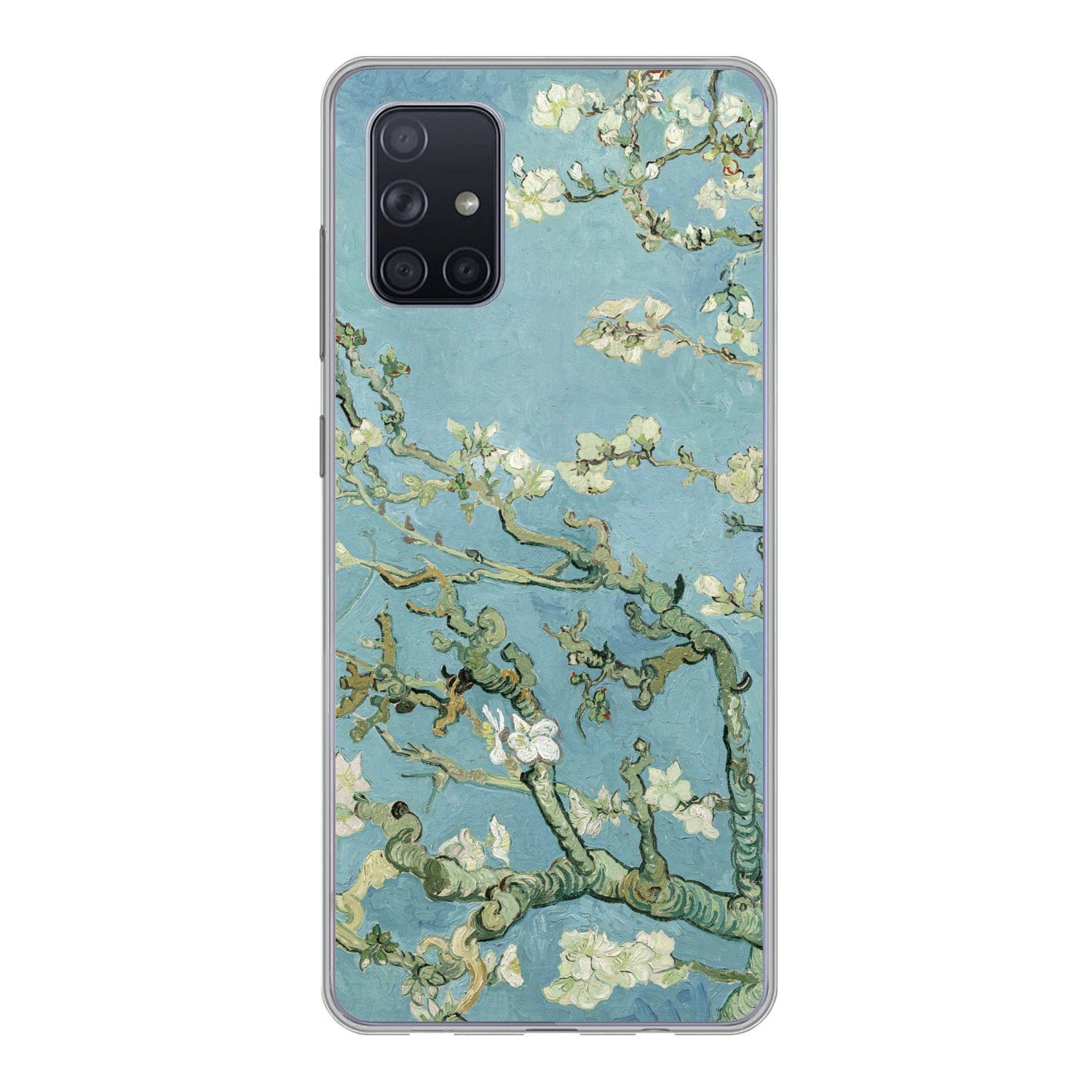 MuchoWow Handyhülle für Samsung Galaxy A51 Mandelblüte - Van Gogh - Kunst, Smartphone-Bumper, Print, Handy Schutzhülle Dünn