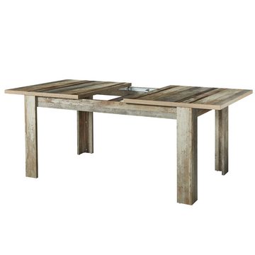 Lomadox Esstisch BRANSON-36, Tisch ausziehbar 160-200 cm in Vintage Driftwood Braun, 160x76x90 cm