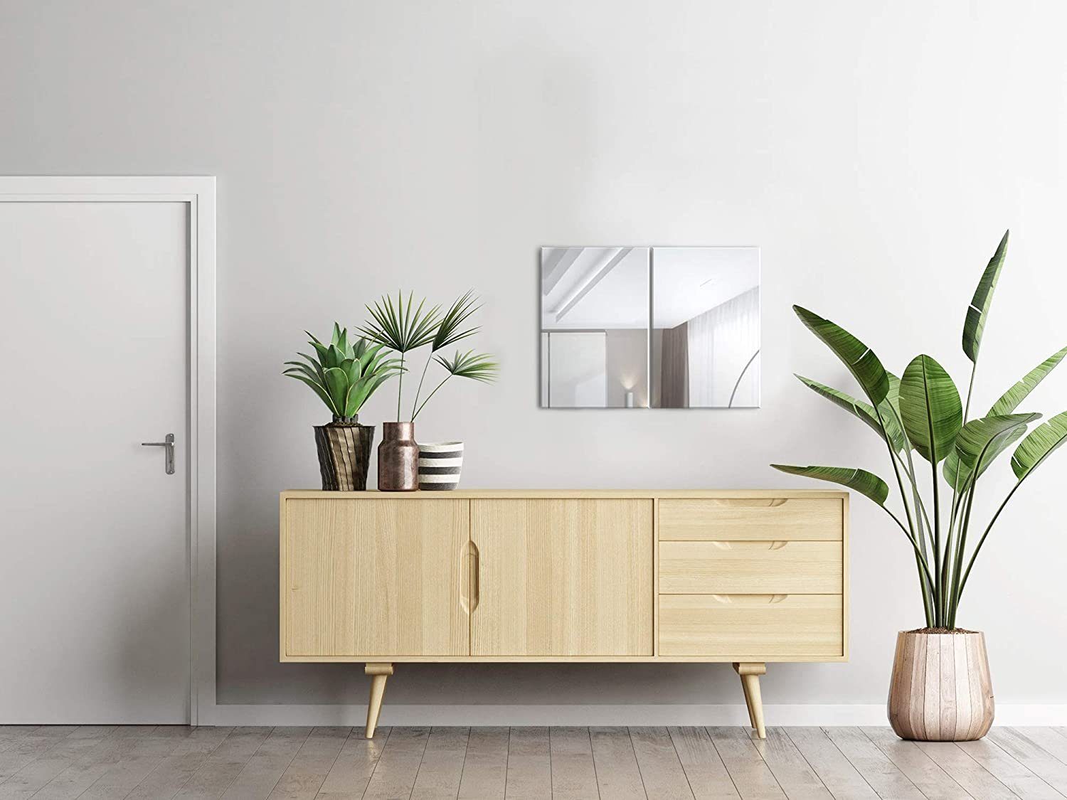 Deko-Werk 24 Wandspiegel Kristallspiegel rahmenlos ohne Facette unterschiedliche Größen Mirror, Mirror, geeignet für kleinen, schmalen Flur.