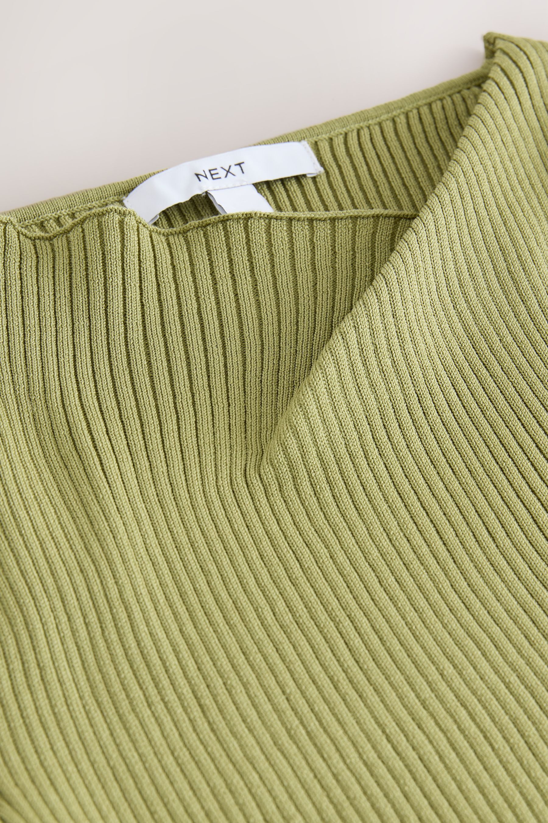 Next Strickpullover Geripptes, asymmetrisches Strickoberteil (1-tlg) günstig online kaufen