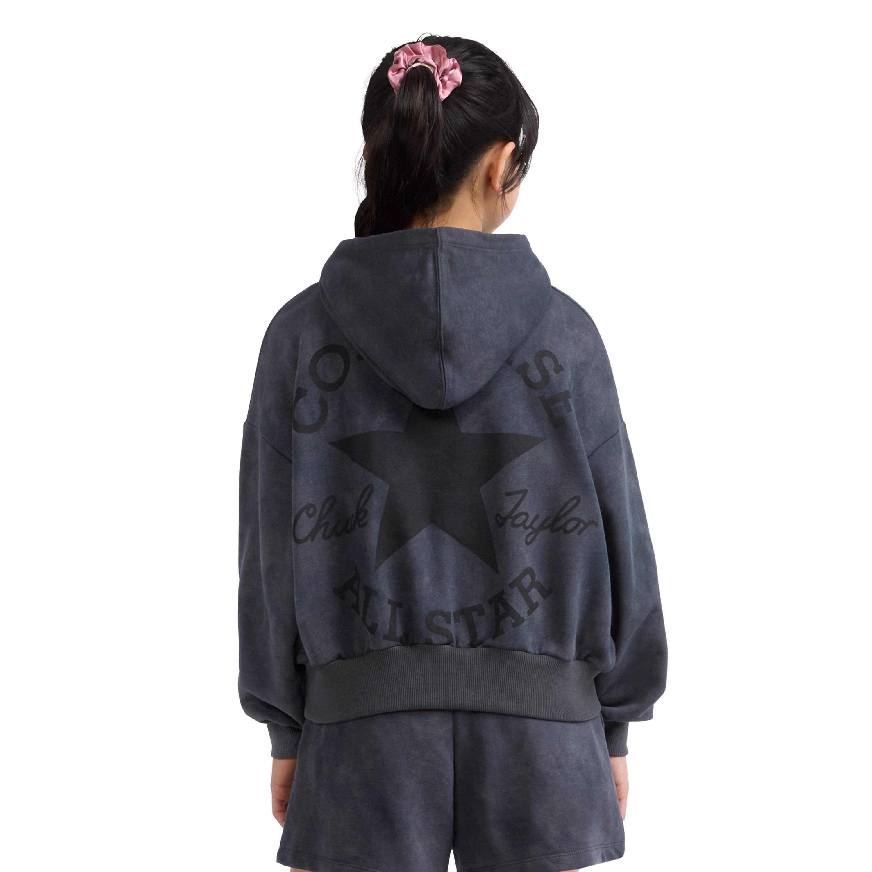 Converse Kapuzensweatshirt CNVG PRINTED WASH RELAXED HOOD für Kinder, mit Kapuze, aus Baumwolle und Polyester