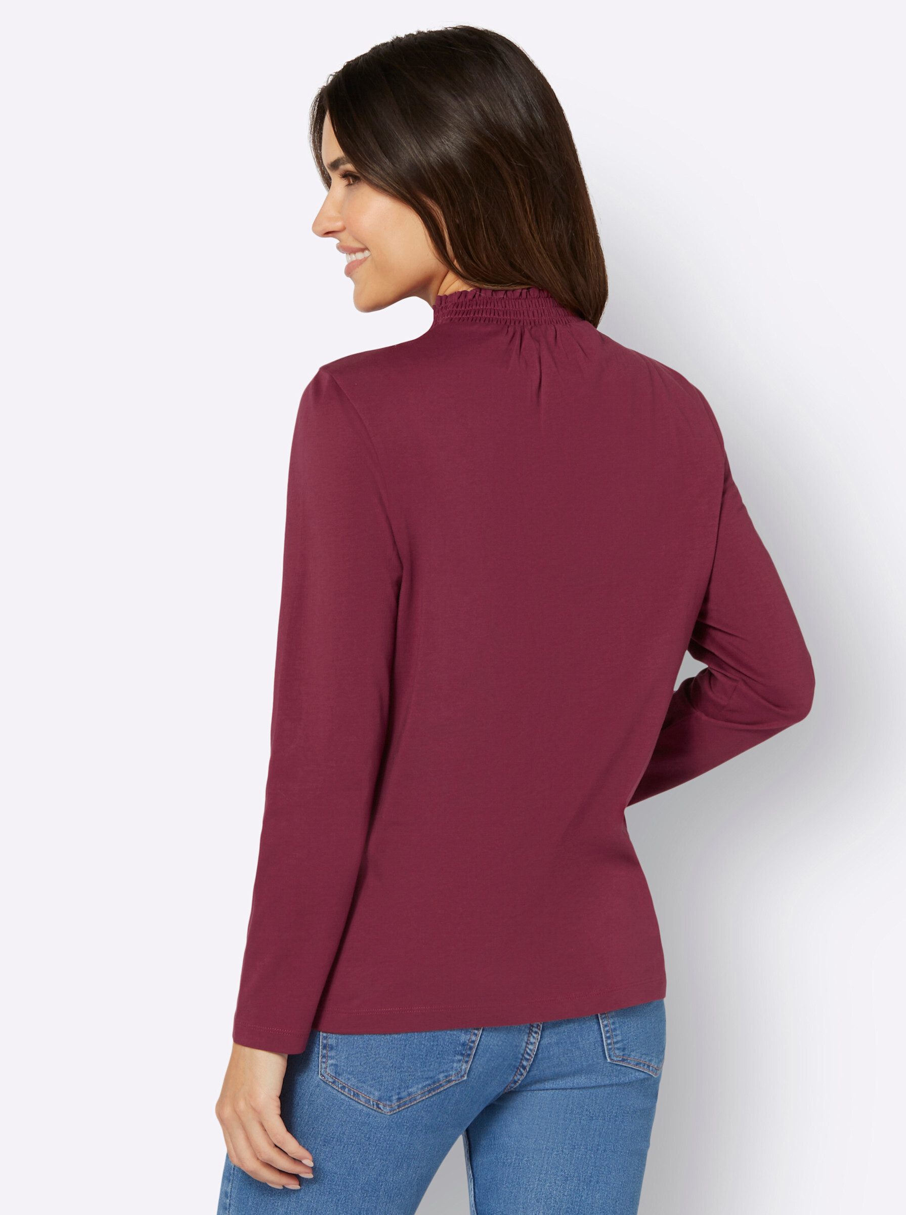 Sieh an! T-Shirt Stehkragenshirt . günstig online kaufen