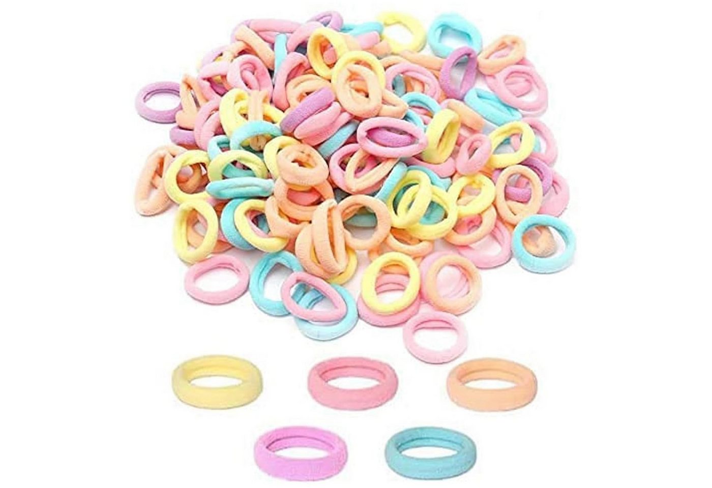 FELIXLEO Haargummi 200 Stück Klein Haargummi Elastische Haargummi Kinder Mädchen, 1-tlg.