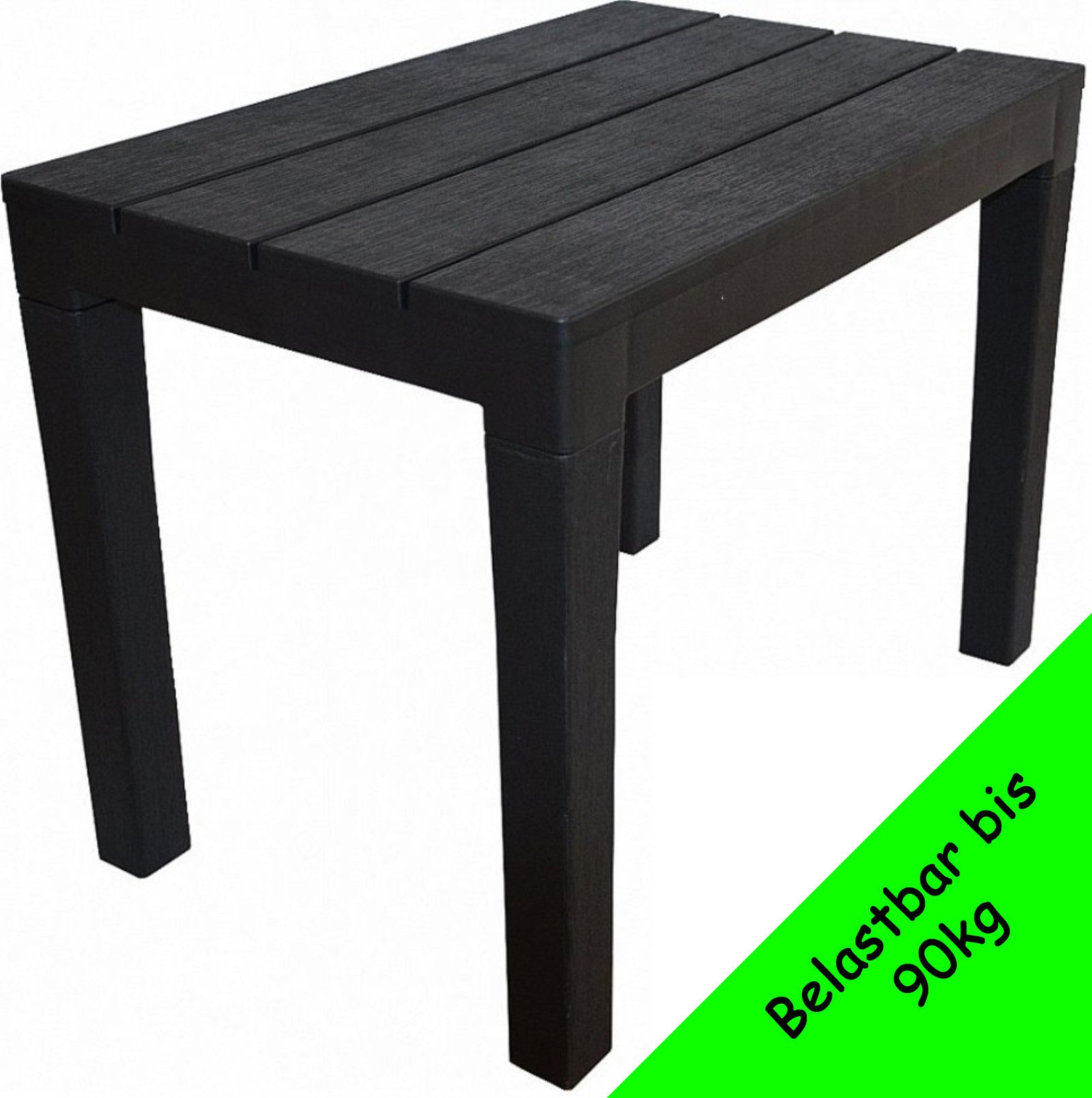 Progarden Gartentisch Beistelltisch Bank Kunststoff 60x40cm bis 90 Kg Anthr günstig online kaufen