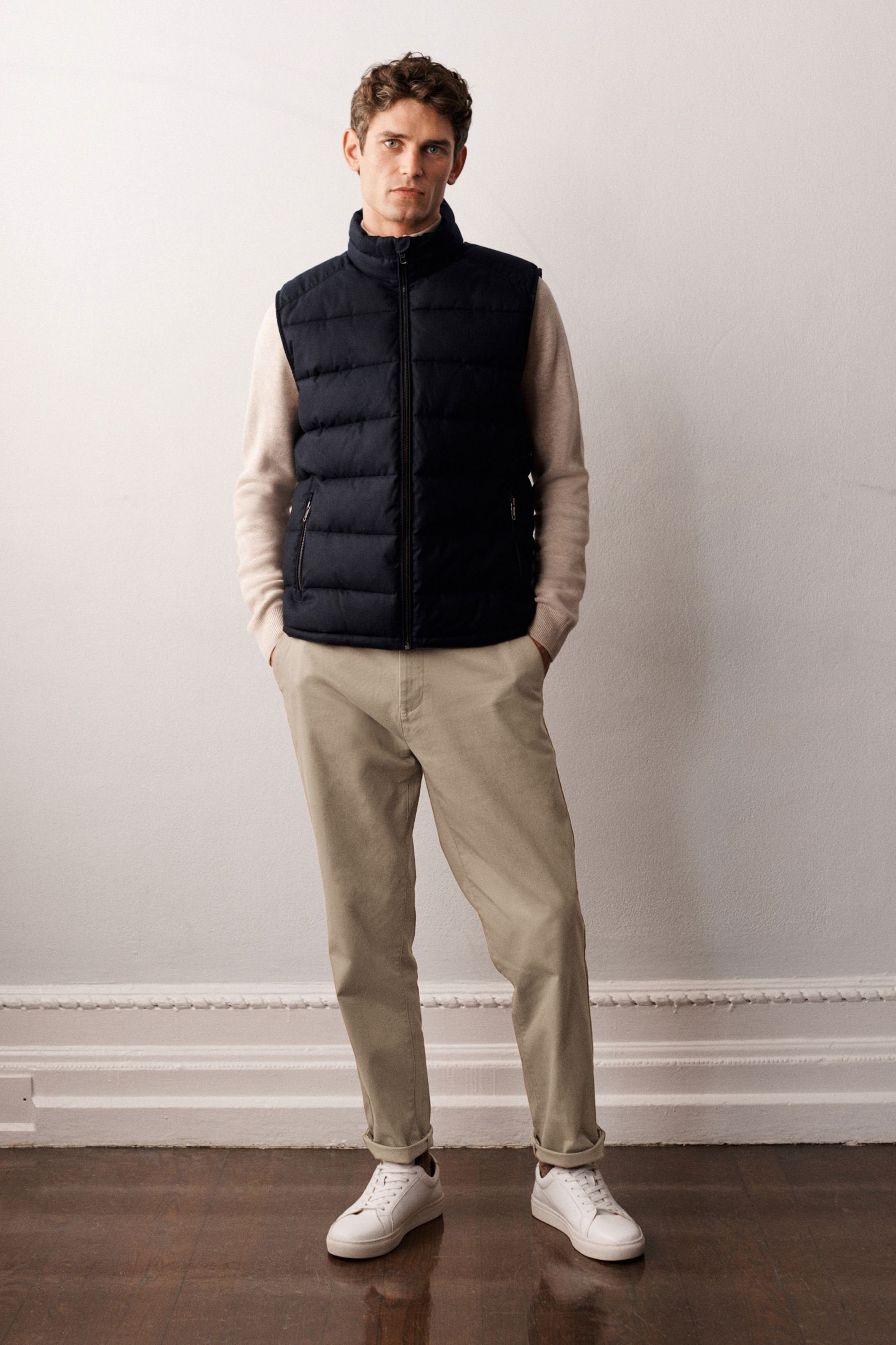 Next Chinohose Straight Fit Chinohose mit Stretch (1-tlg)