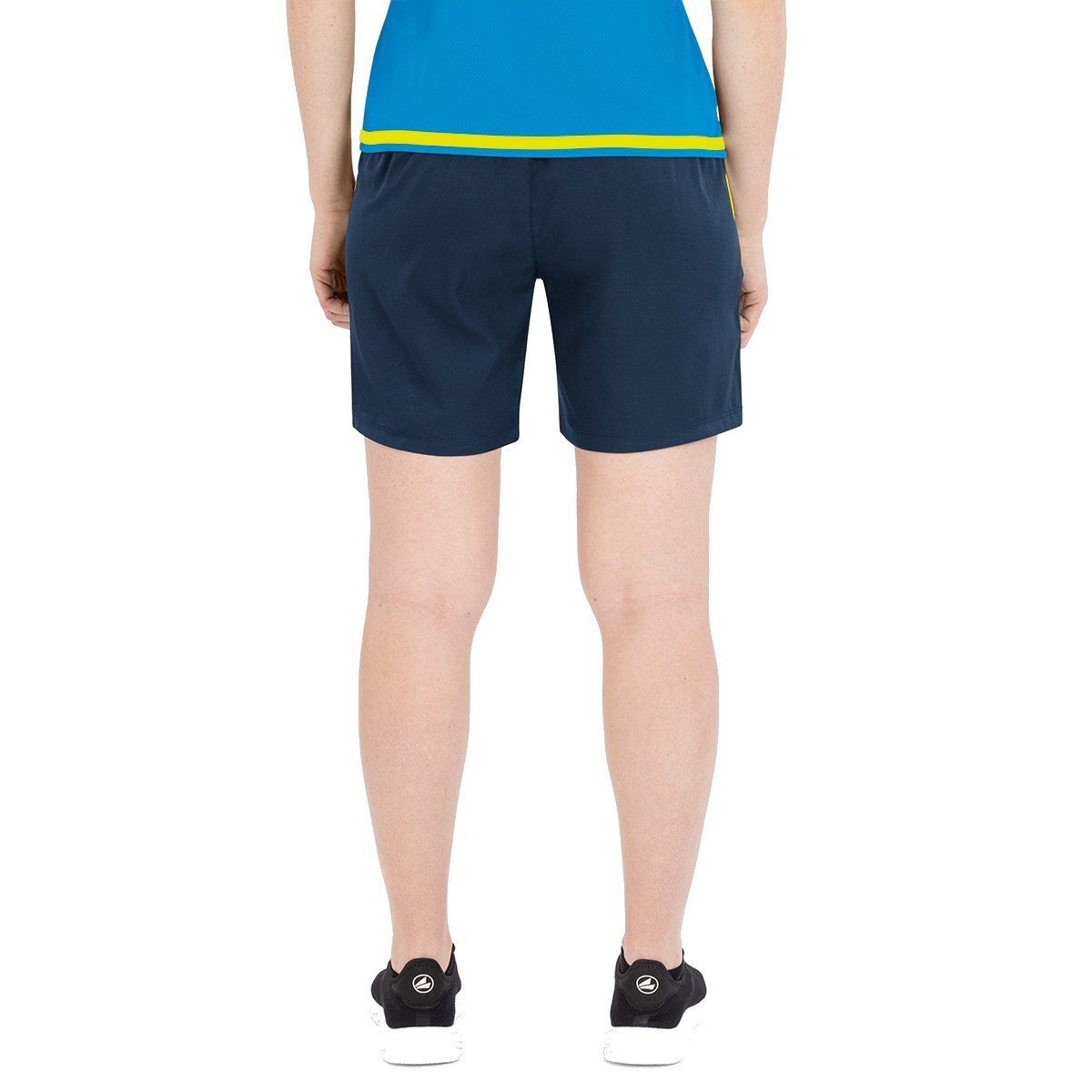 Jako Sporthose Short Competition 2.0 mit Reißverschluss kurz dunkelblau/neongelb