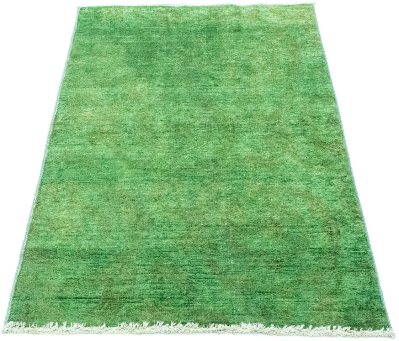 Wollteppich Ziegler Teppich handgeknüpft grün, morgenland, rechteckig, Höhe:  7 mm