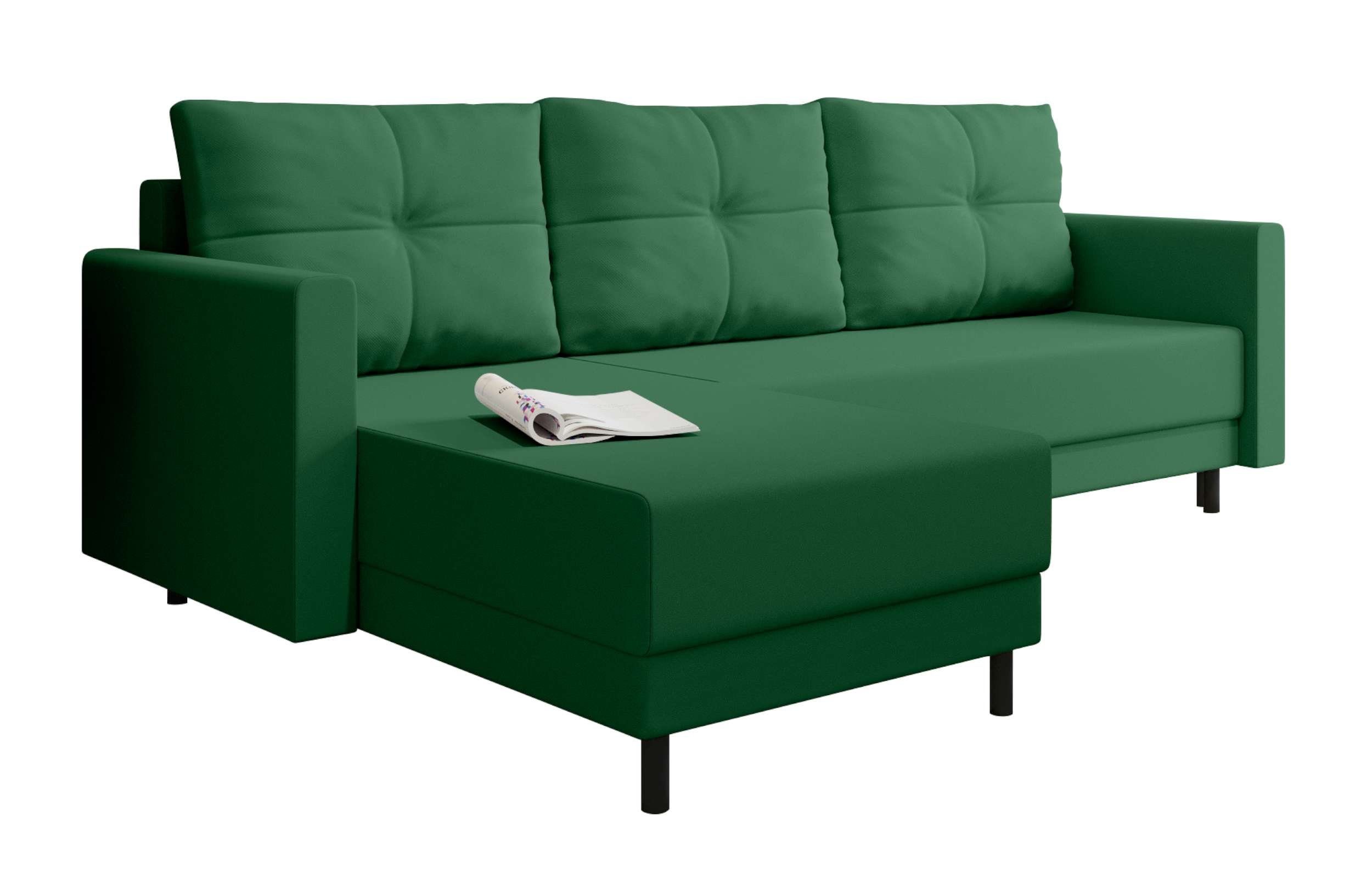 Modern Sofa, Sitzkomfort, mit Stylefy Eckcouch, Design mit Bettkasten, Paloma, Bettfunktion, L-Form, Ecksofa
