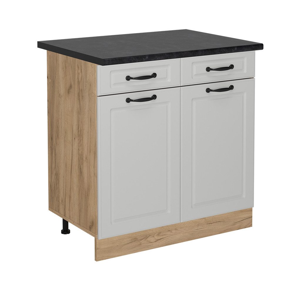 Vicco Unterschrank R-Line, Weiß Landhaus/Goldkraft Eiche, günstig online kaufen