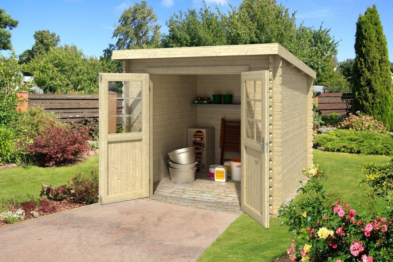 LASITA MAJA Gartenhaus Indi 175 Holzhaus Blockbohlenhaus, BxT: 230x175 cm