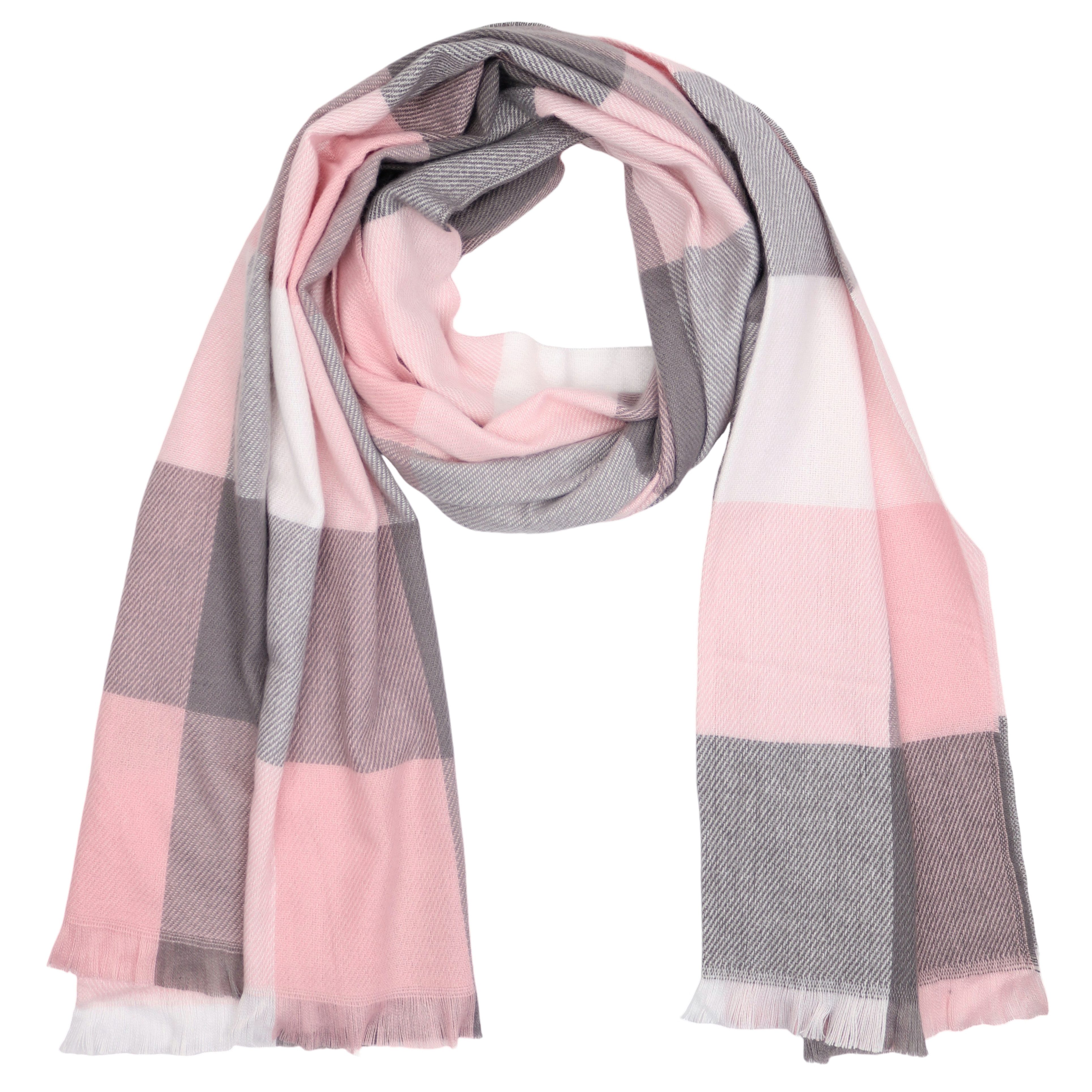 MIRROSI Modeschal weicher und warmer karierter Schal Kurze Fransen, 70x200 günstig online kaufen