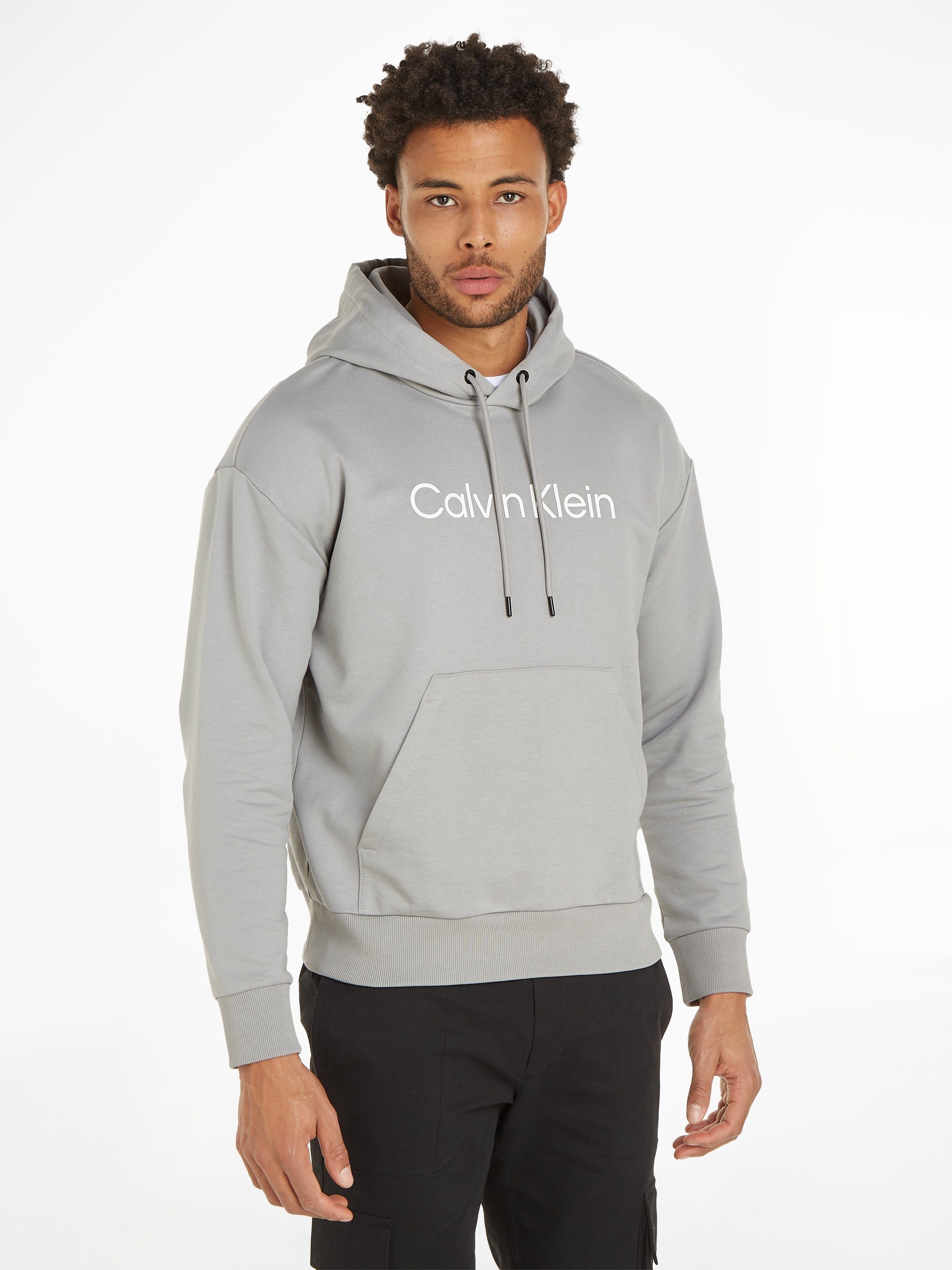 Calvin Klein Kapuzensweatshirt HERO LOGO COMFORT HOODIE mit Logoschriftzug Ghost Gray