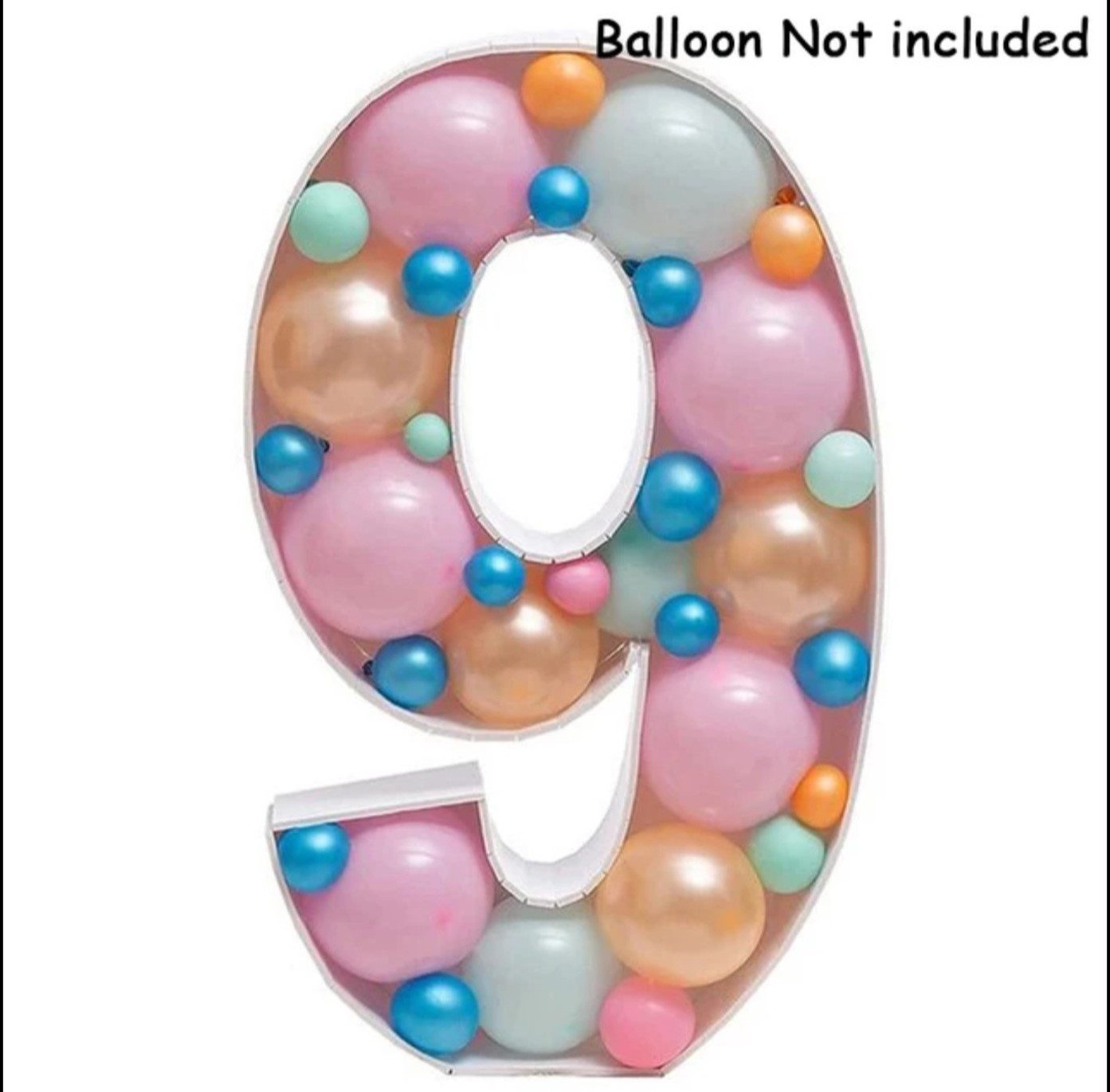 Deko-Schriftzug XXL Zahl 100cm Party Geburtstag Kindergeburtstag 1 2 3 4 5 6 7 8 9 0