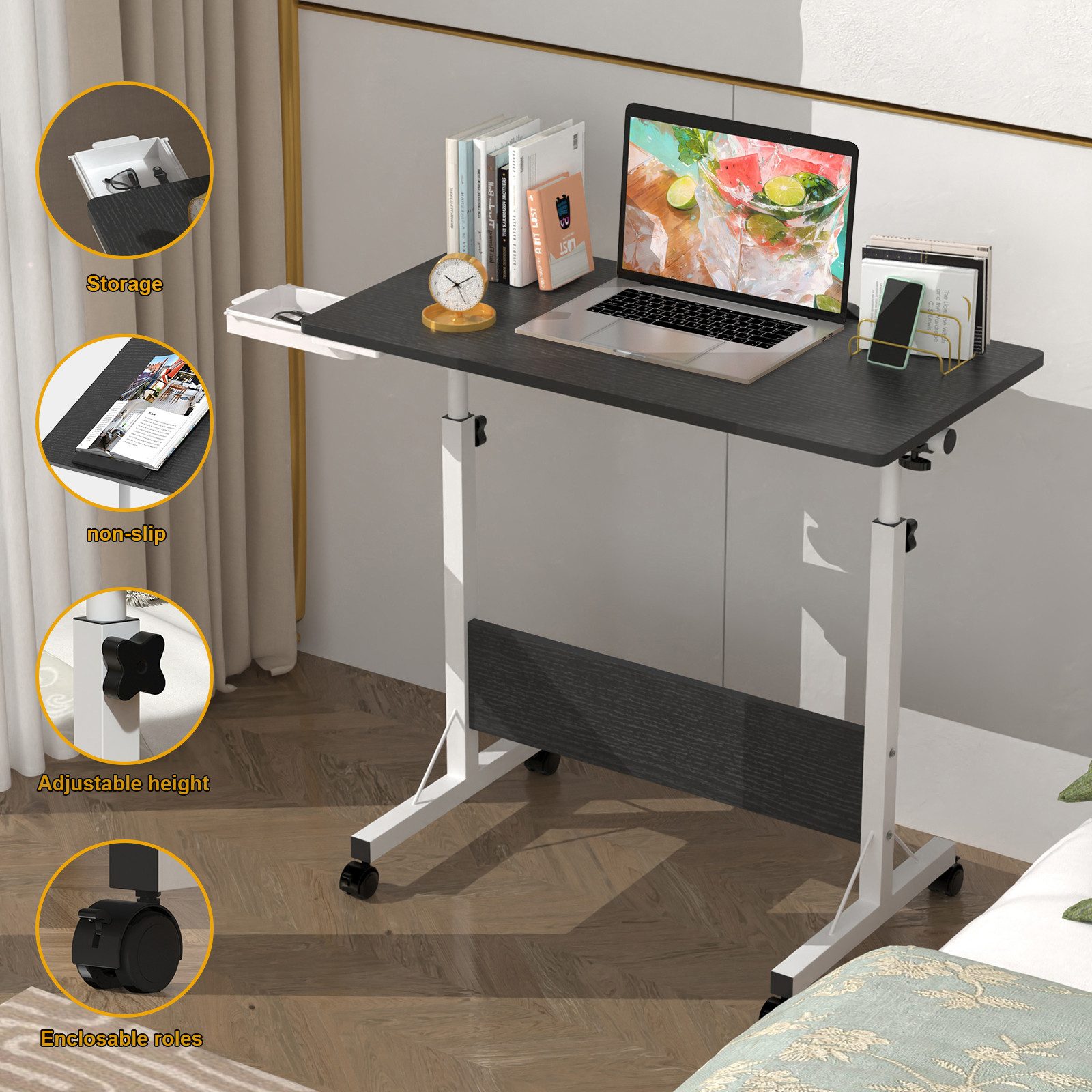 JEOBEST Computertisch Stehpult Höhenverstellbar Schreibtisch, Beistelltisch günstig online kaufen