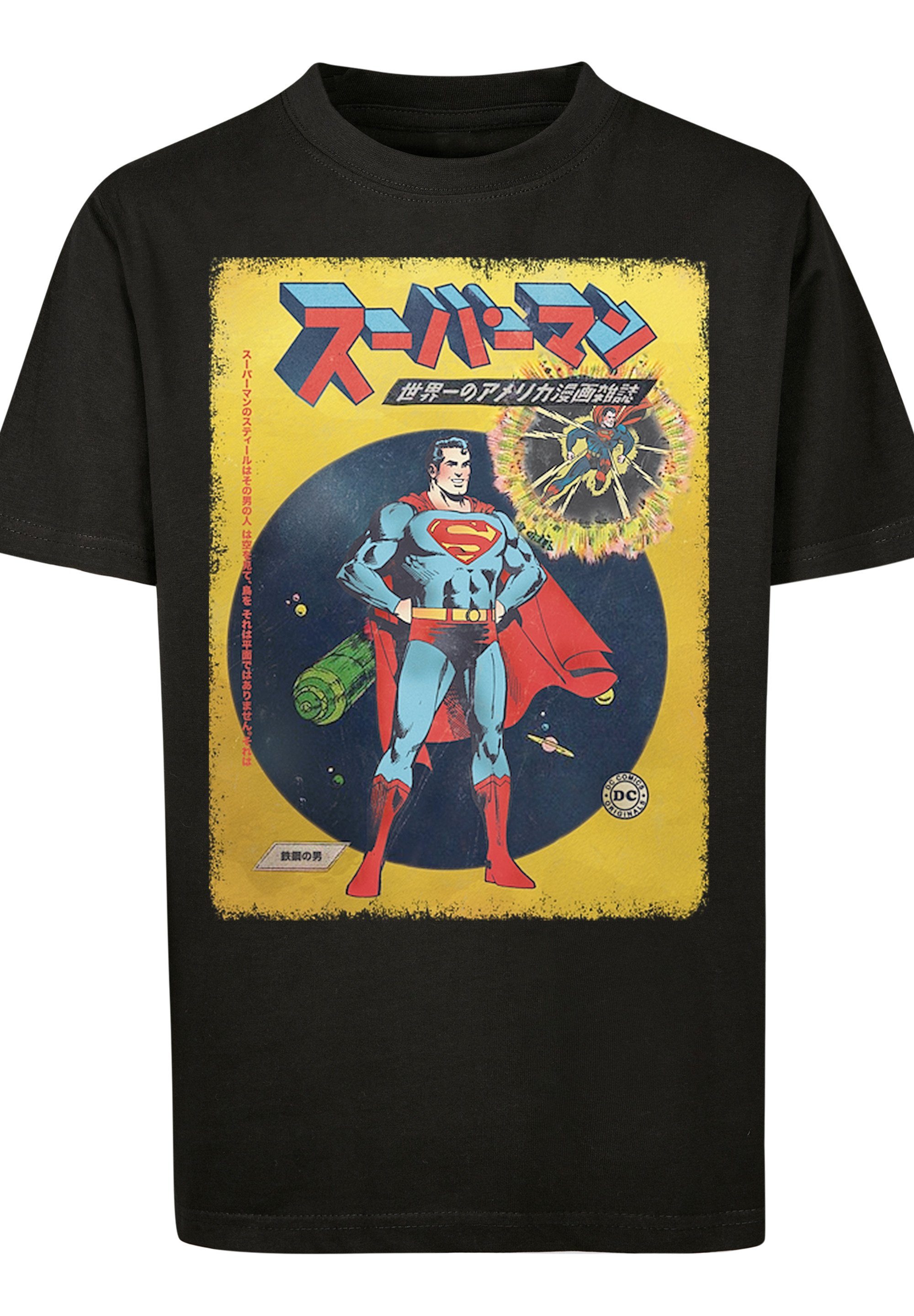 schwarz Comics International Merch,Jungen,Mädchen,Bedruckt Kinder,Premium Unisex DC Cover T-Shirt F4NT4STIC Superman