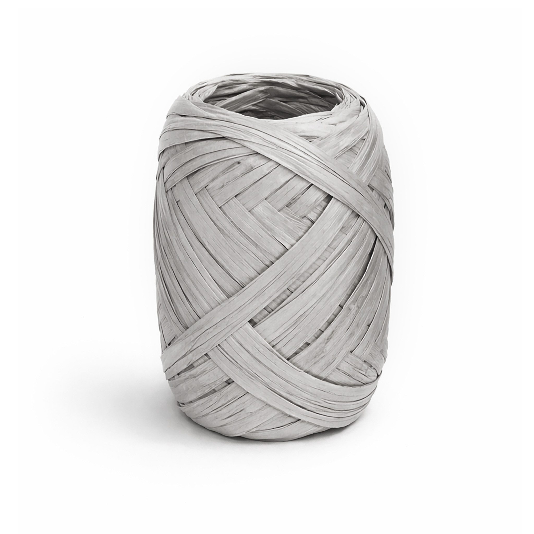 Creativery Bastelband, Papierband Raffiabast 20m Rolle Grau