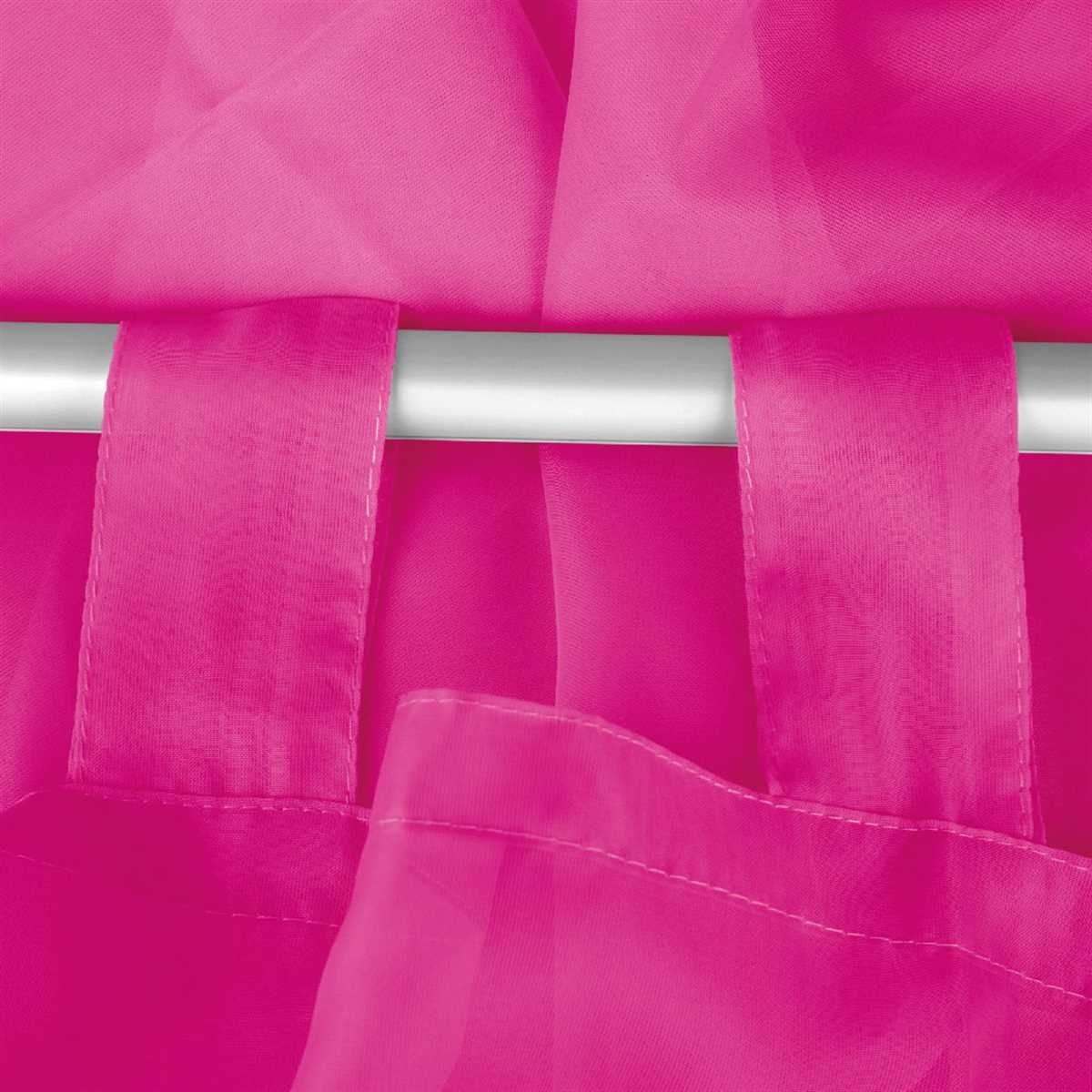 Vorhang, Bestgoodies, Schlaufen (1 St), in Voile erhältlich uni vielen Voile, und transparent, Farben transparente Schlaufen-Bistrogardine, Scheibengardine Größen versch. Pink