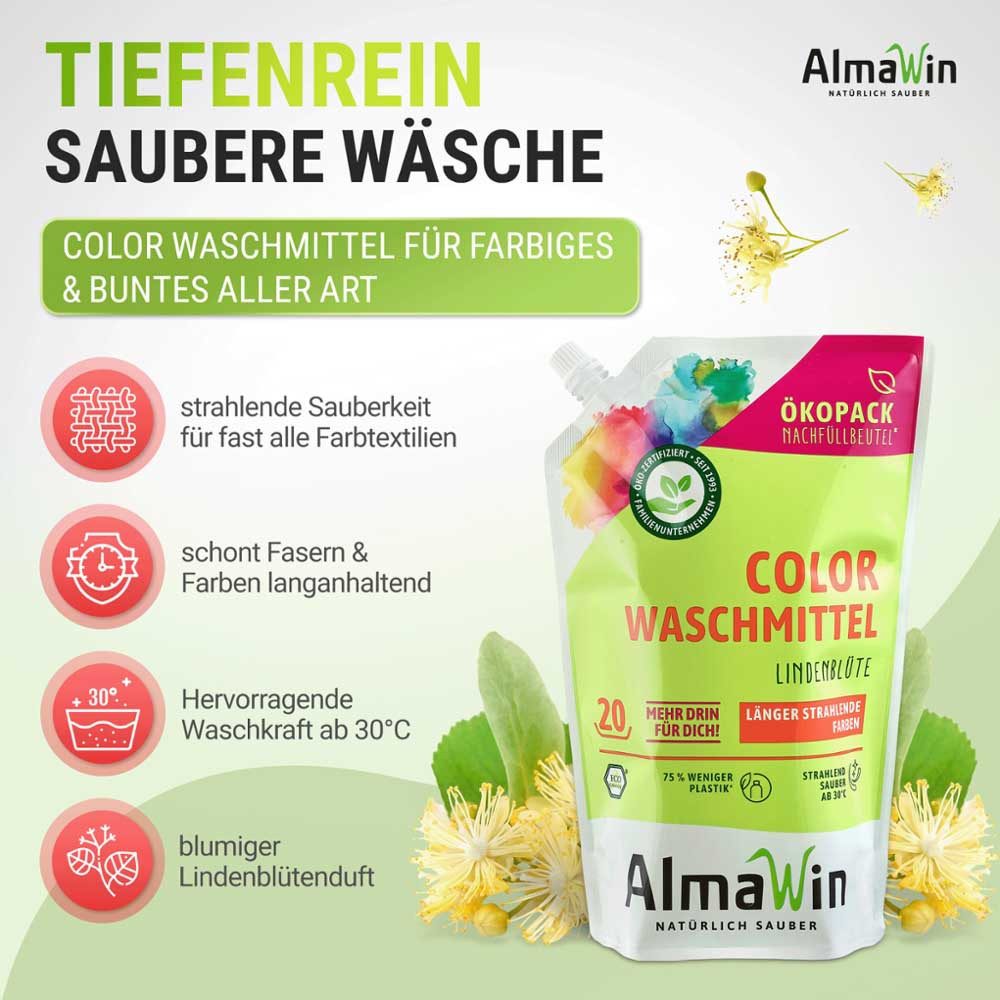 Almawin Waschmittel - Color Lindenblüte 1,5L Colorwaschmittel