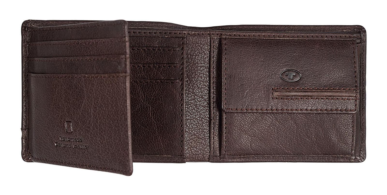 TOM TAILOR Geldbörse Jeans Wallet, aus echtem Leder mit RFID-Blocker Schutz