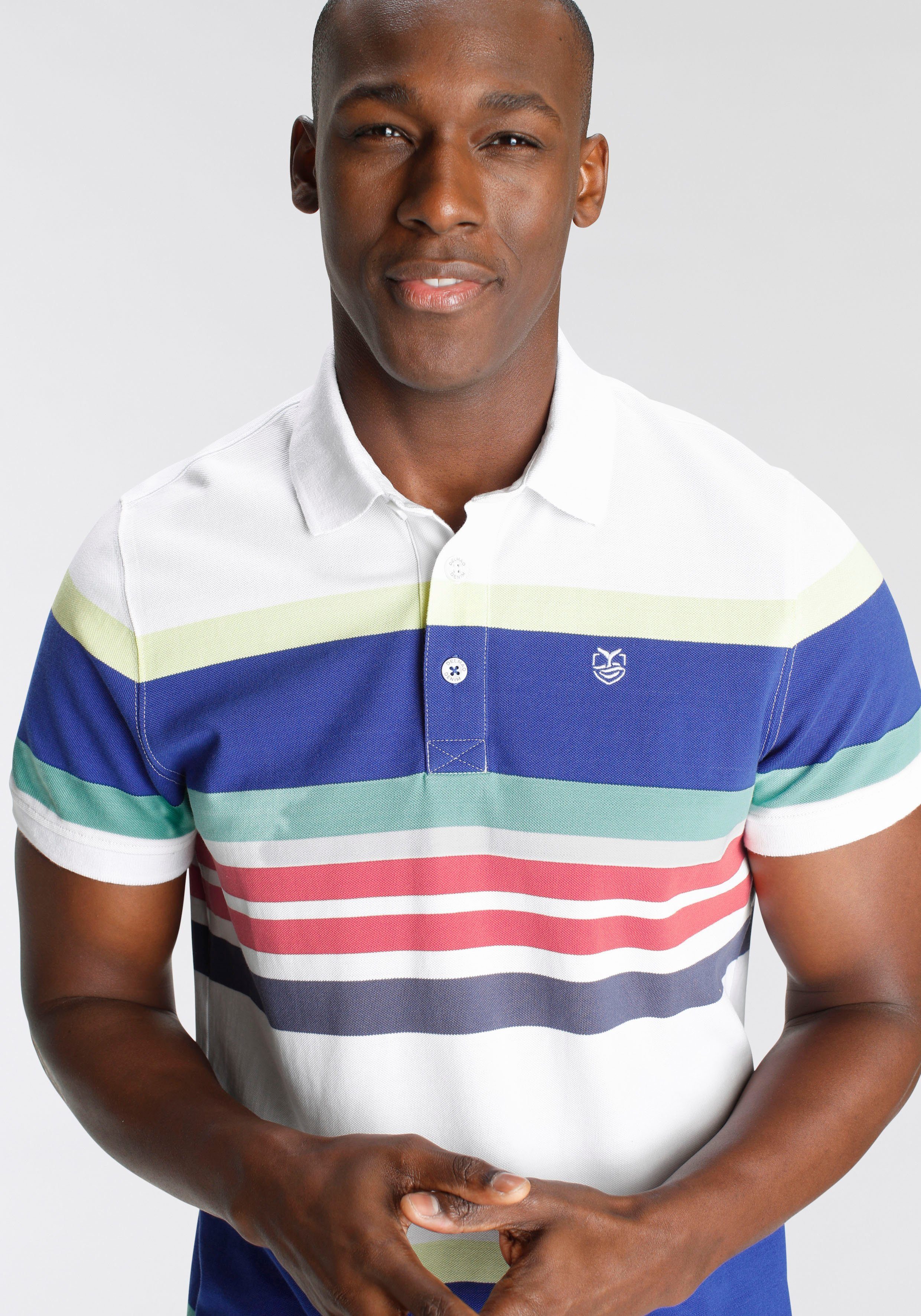 DELMAO Poloshirt Kurzarm, mit Polokragen, aus Piqué-Stoff, aus 100% Baumwol günstig online kaufen