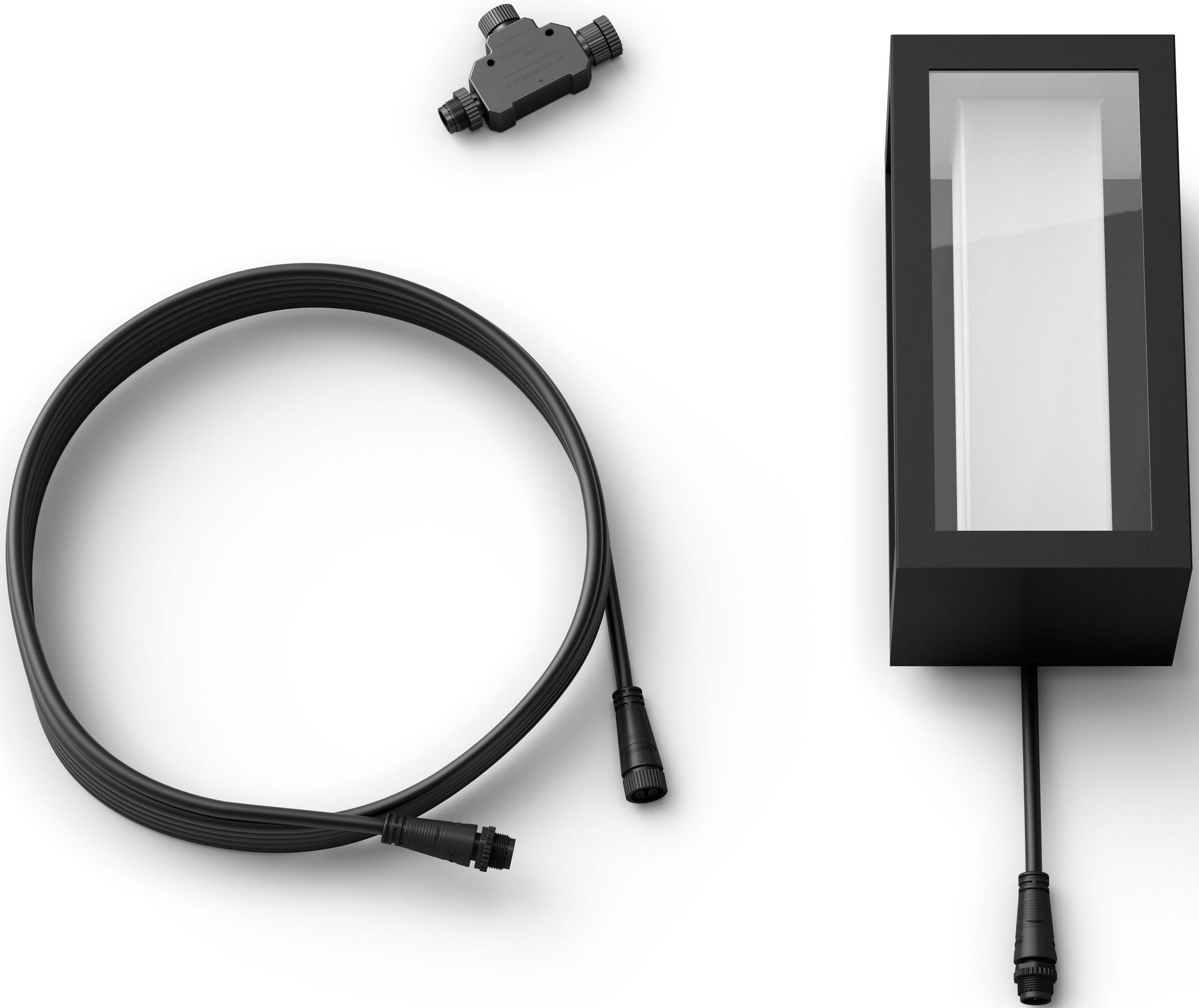 Philips Hue LED Außen-Wandleuchte Impress, Dimmfunktion, Farbsteuerung, Smart Home, Timerfunktion, LED fest integriert, Farbwechsler, inkl. Verlängerungskabel und Verbindungselement