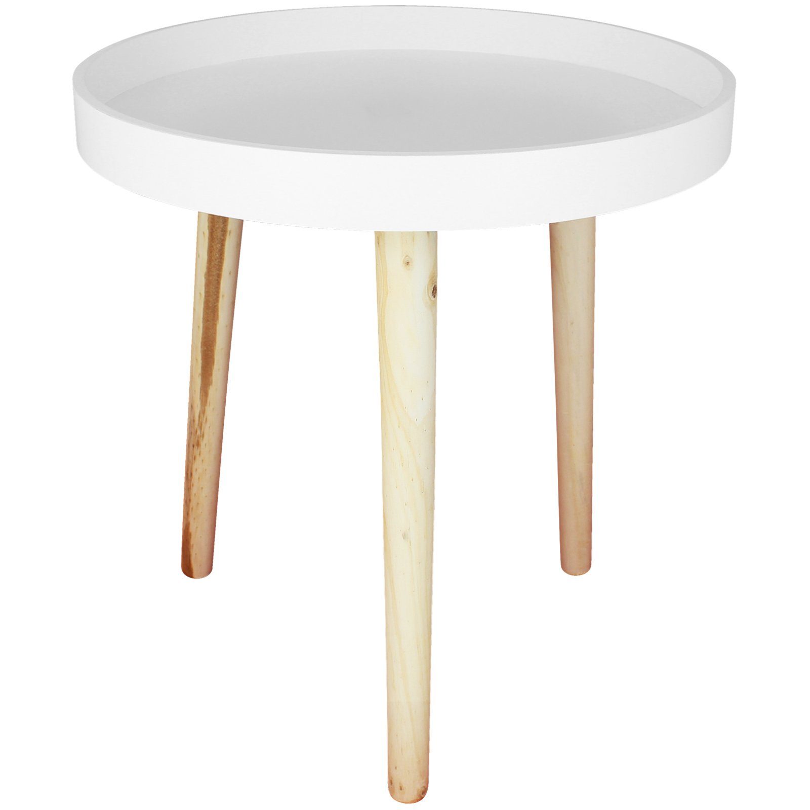Sofatisch Farbwahl Holztisch Tisch Gartentisch Weiß Garten Beistelltisch cm Dreibeintisch mit Koopman Kaffeetisch 39x40 Tabletttisch,
