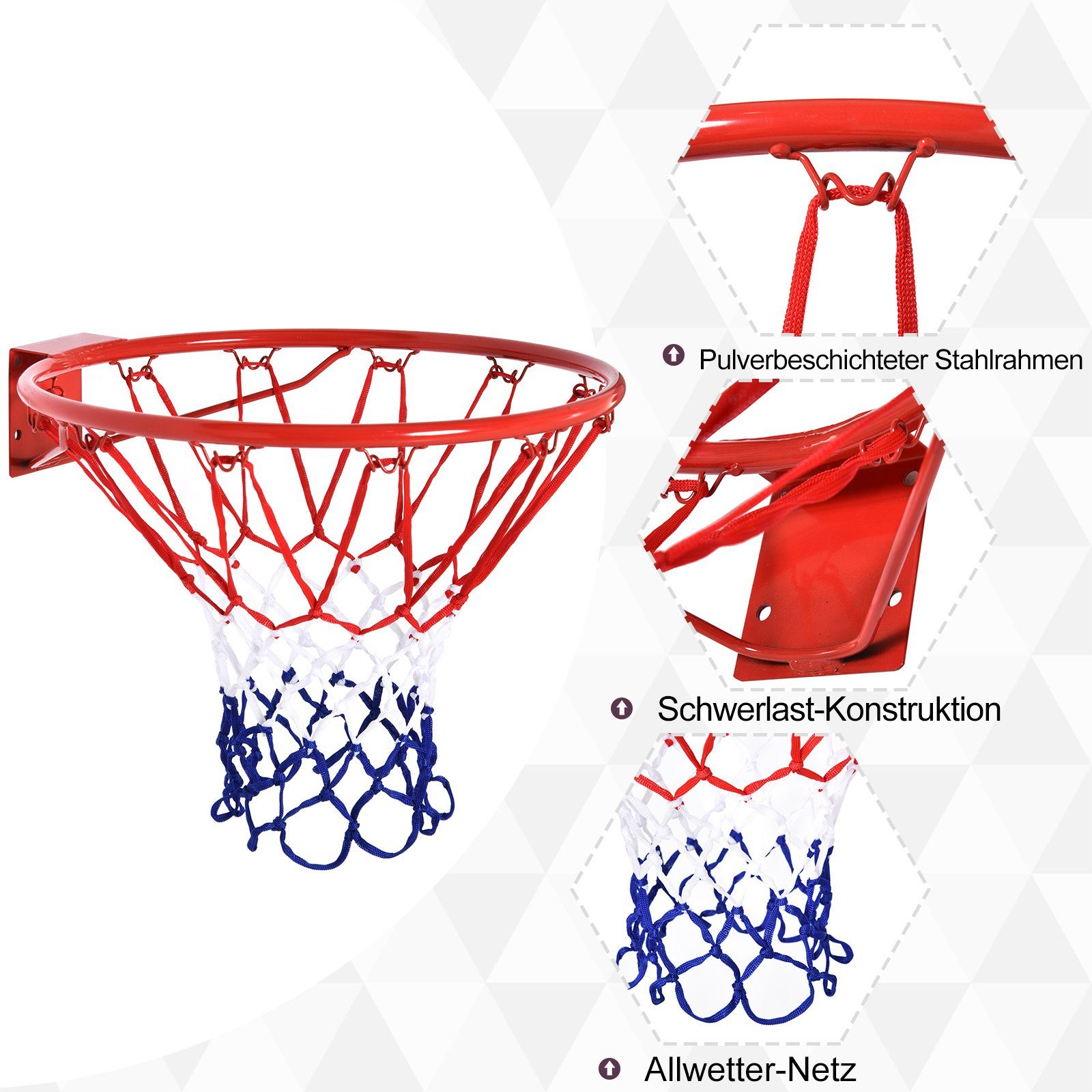 Netz Basketballständer HOMCOM Basketballkorb mit